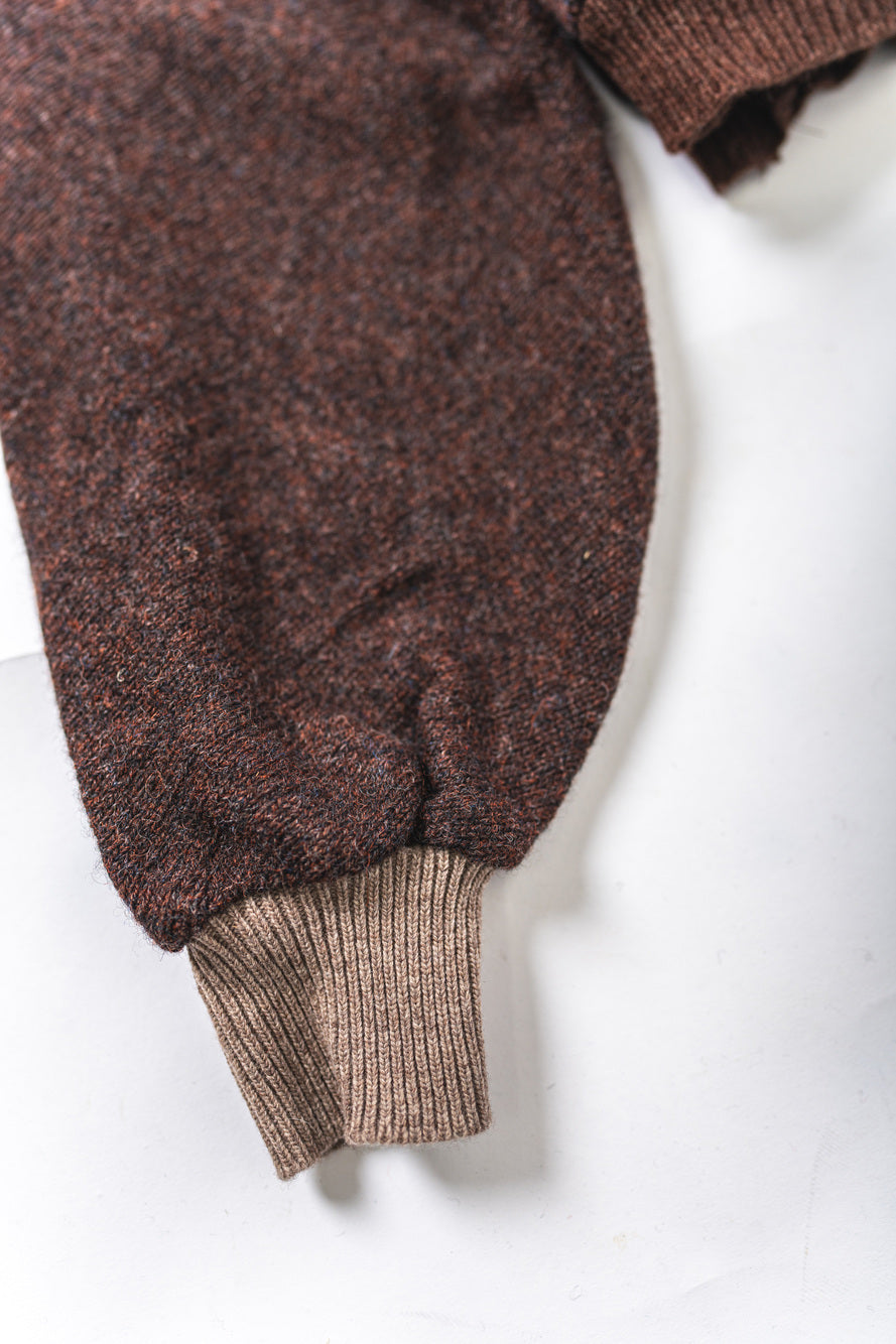 【REMAKEBYK×StyleReborn】Remake Cropped Knit Sweater Brown