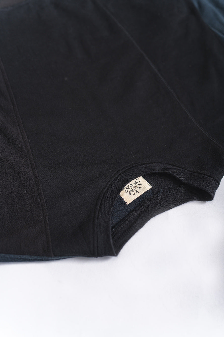 【REMAKEBYK×StyleReborn】Remake Cropped Sweat Black&Navy