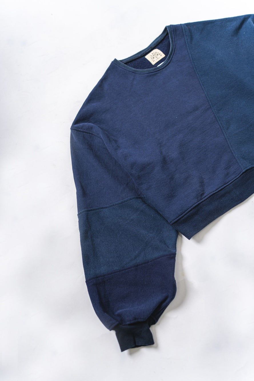 【REMAKEBYK×StyleReborn】Remake Cropped Sweat Navy