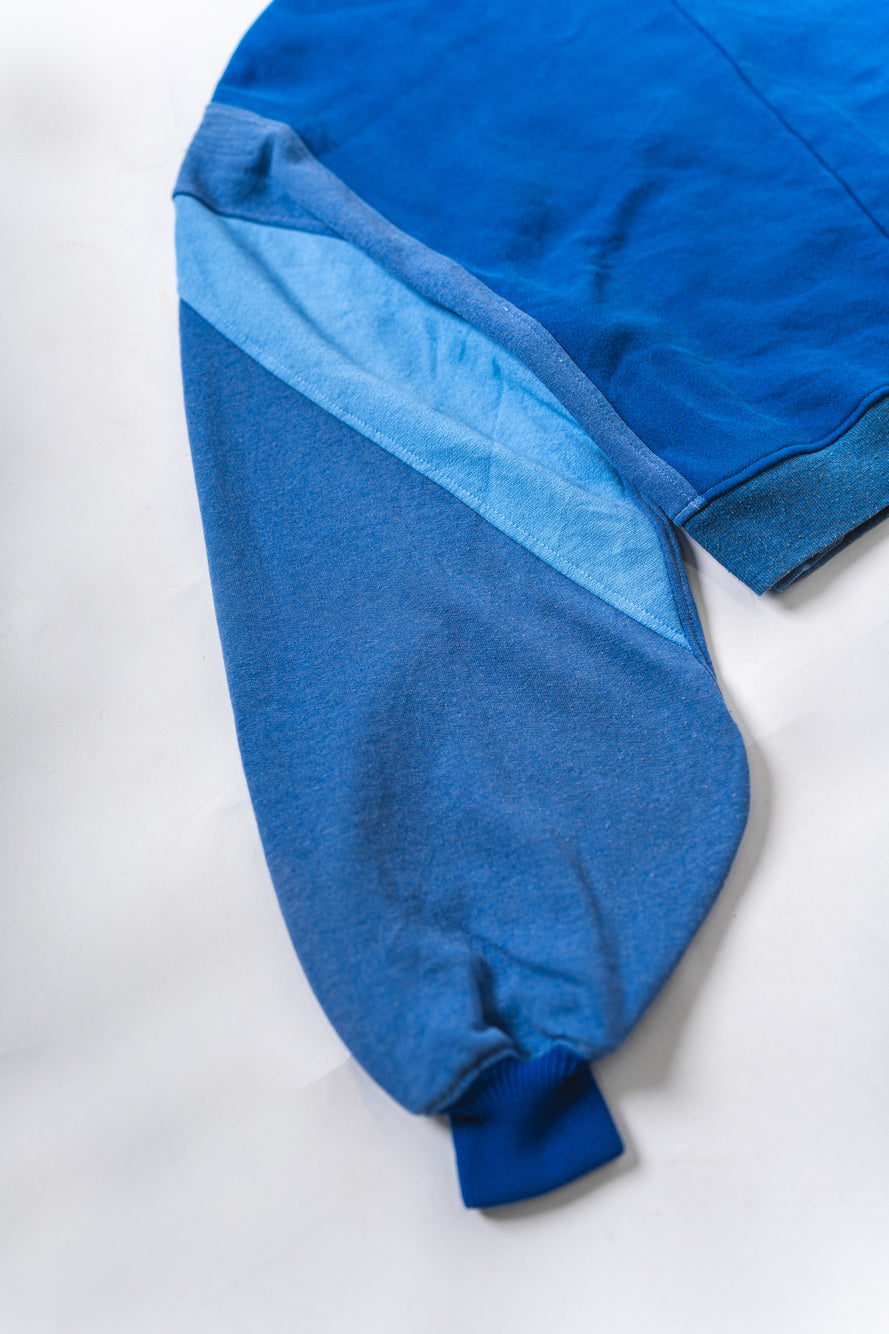 【REMAKEBYK×StyleReborn】Remake Cropped Sweat Blue