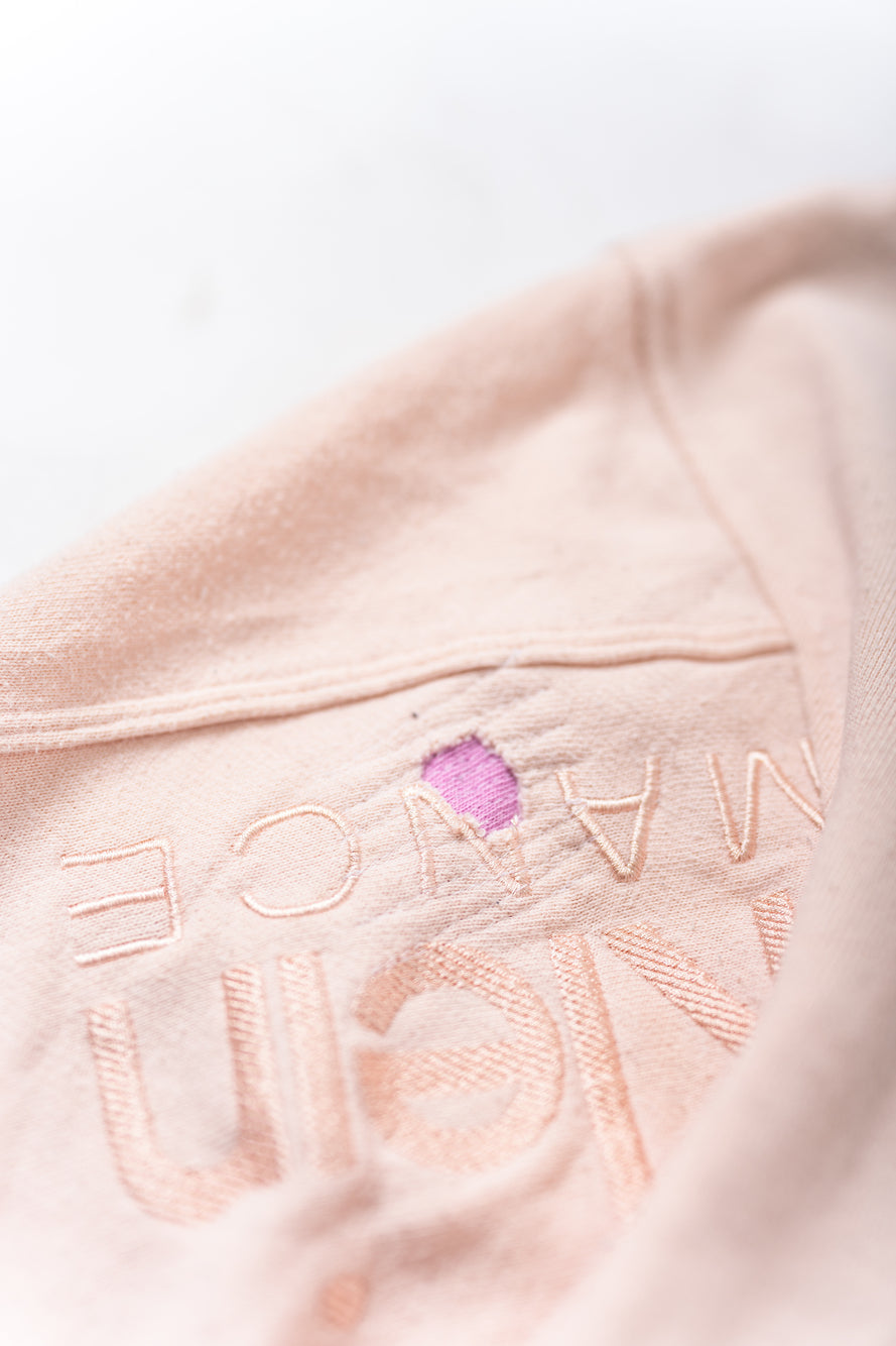 【REMAKEBYK×StyleReborn】Remake Cropped Sweat White×Pink