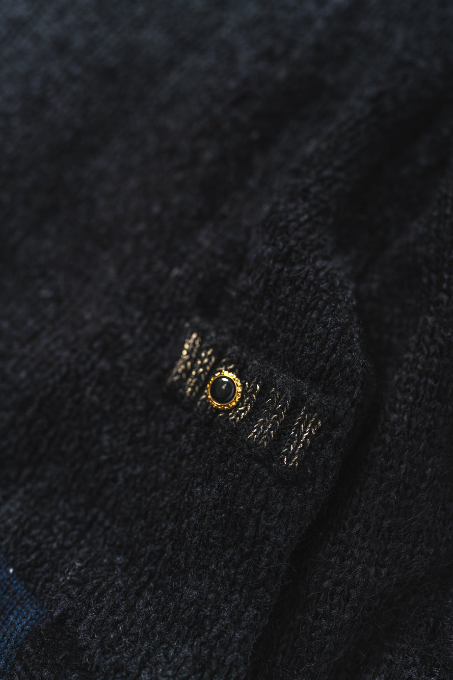 【REMAKEBYK×StyleReborn】Remake Cropped Knit Sweater Black