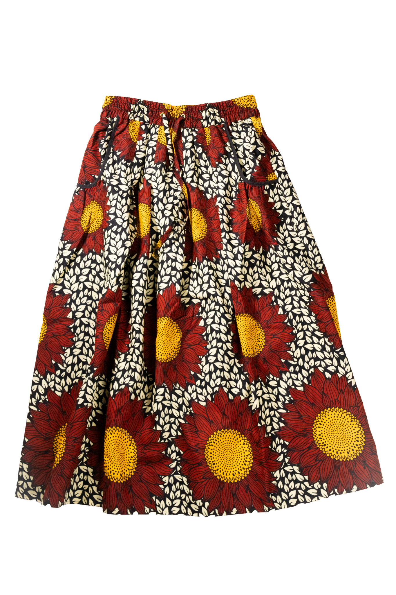 【moyan ecri× StyleReborn】Africa Tuck Gather Skirt Helianthus