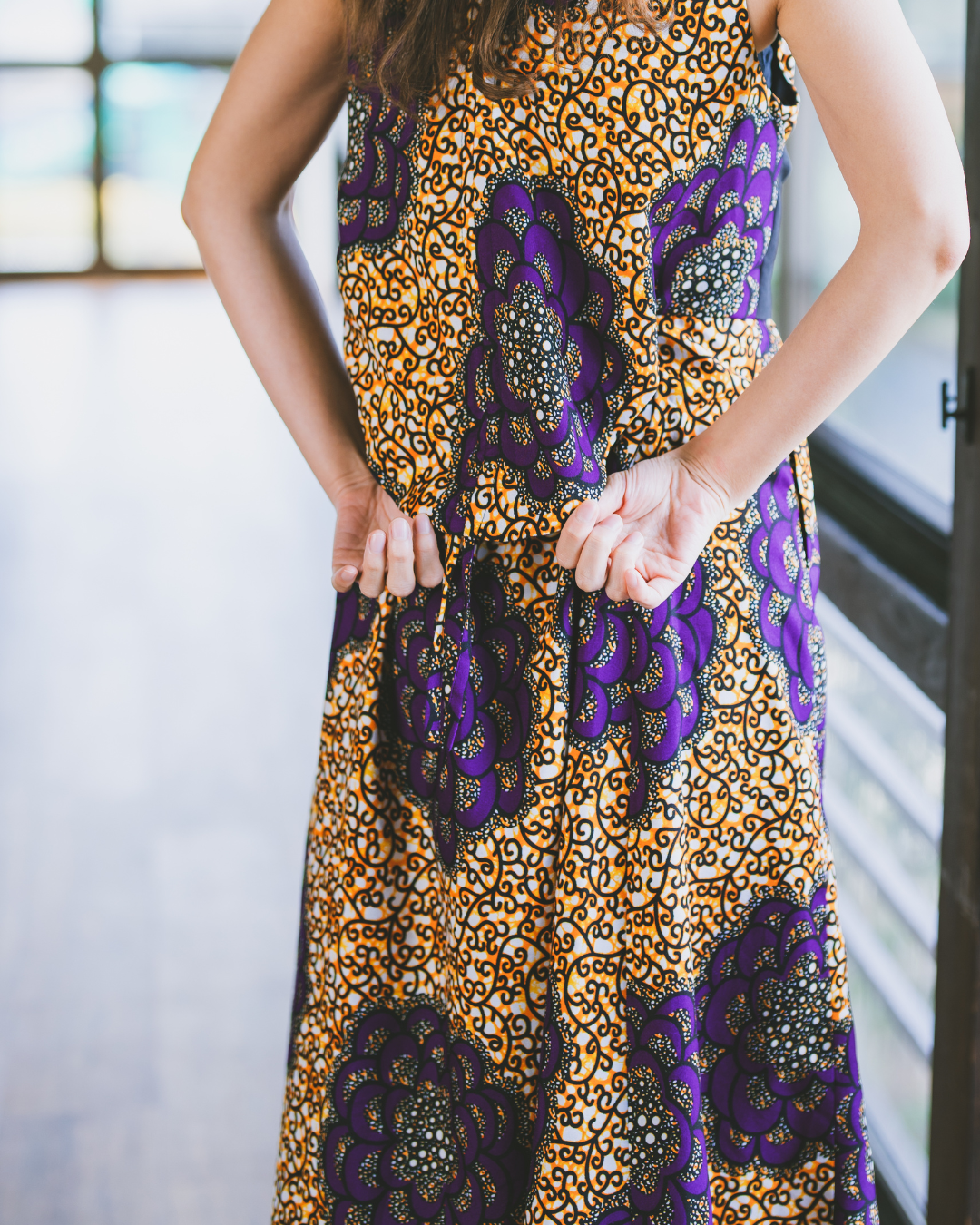 【moyan ecri× StyleReborn】AFRICA BACK OPEN DRESS