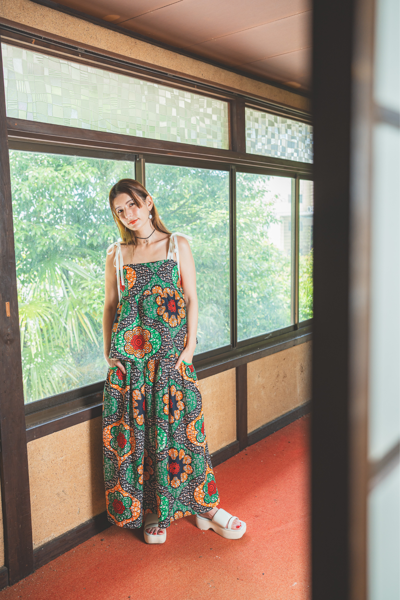 【moyan ecri× StyleReborn】Africa Tuck Gather Skirt Passionate