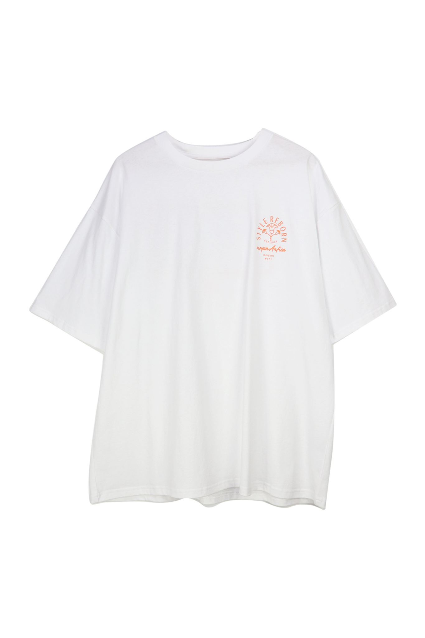 【moyan ecri× StyleReborn】パッチ刺繍 T-Shirt Passionate White