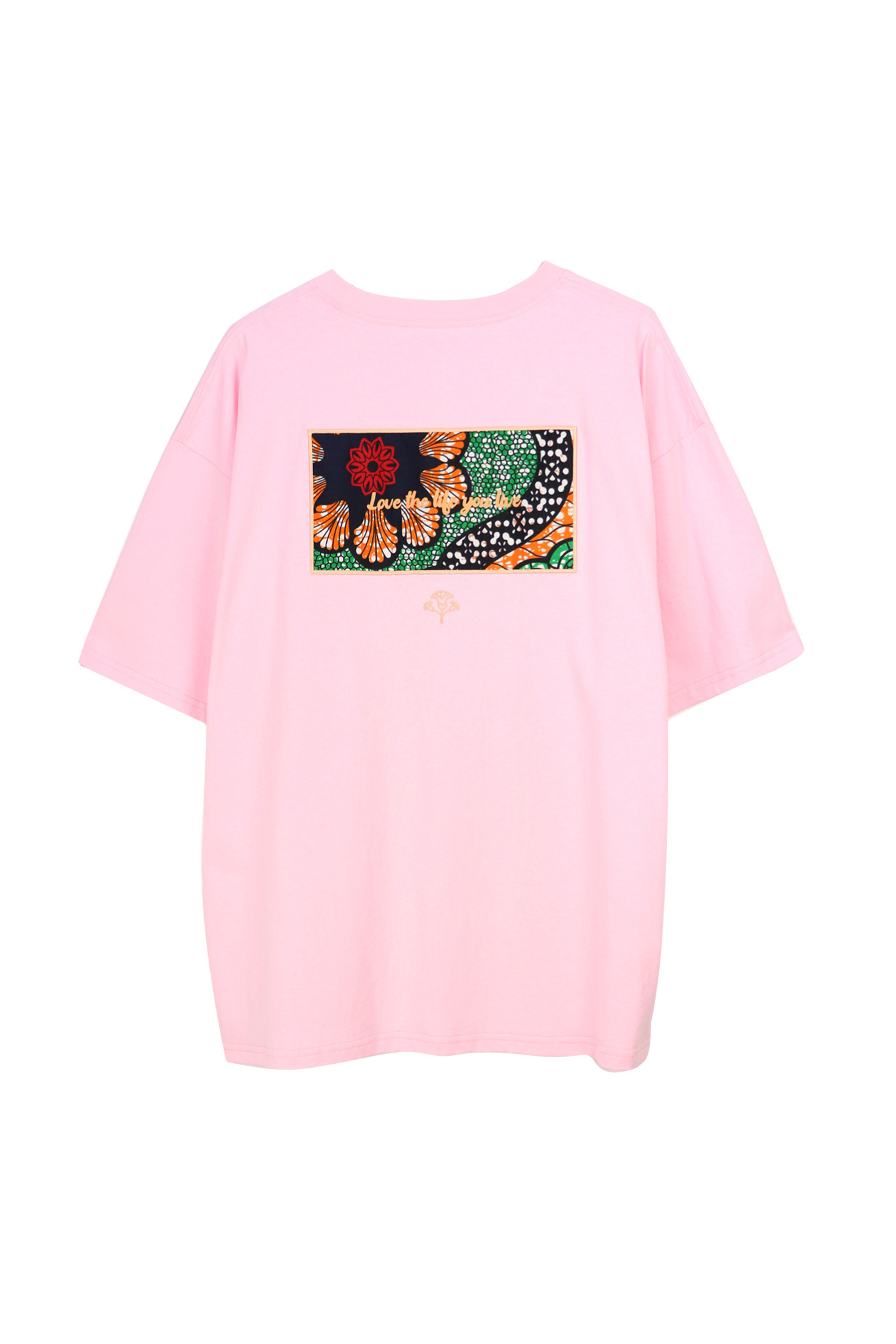 【moyan ecri× StyleReborn】パッチ刺繍 T-Shirt Passionate Pink
