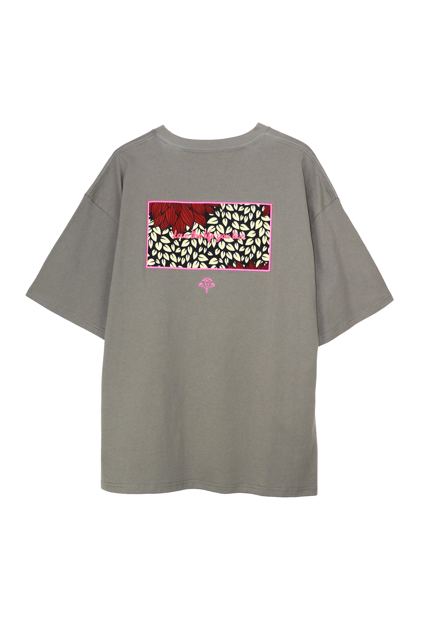 【moyan ecri× StyleReborn】パッチ刺繍 T-Shirt Helianthus Charcoal