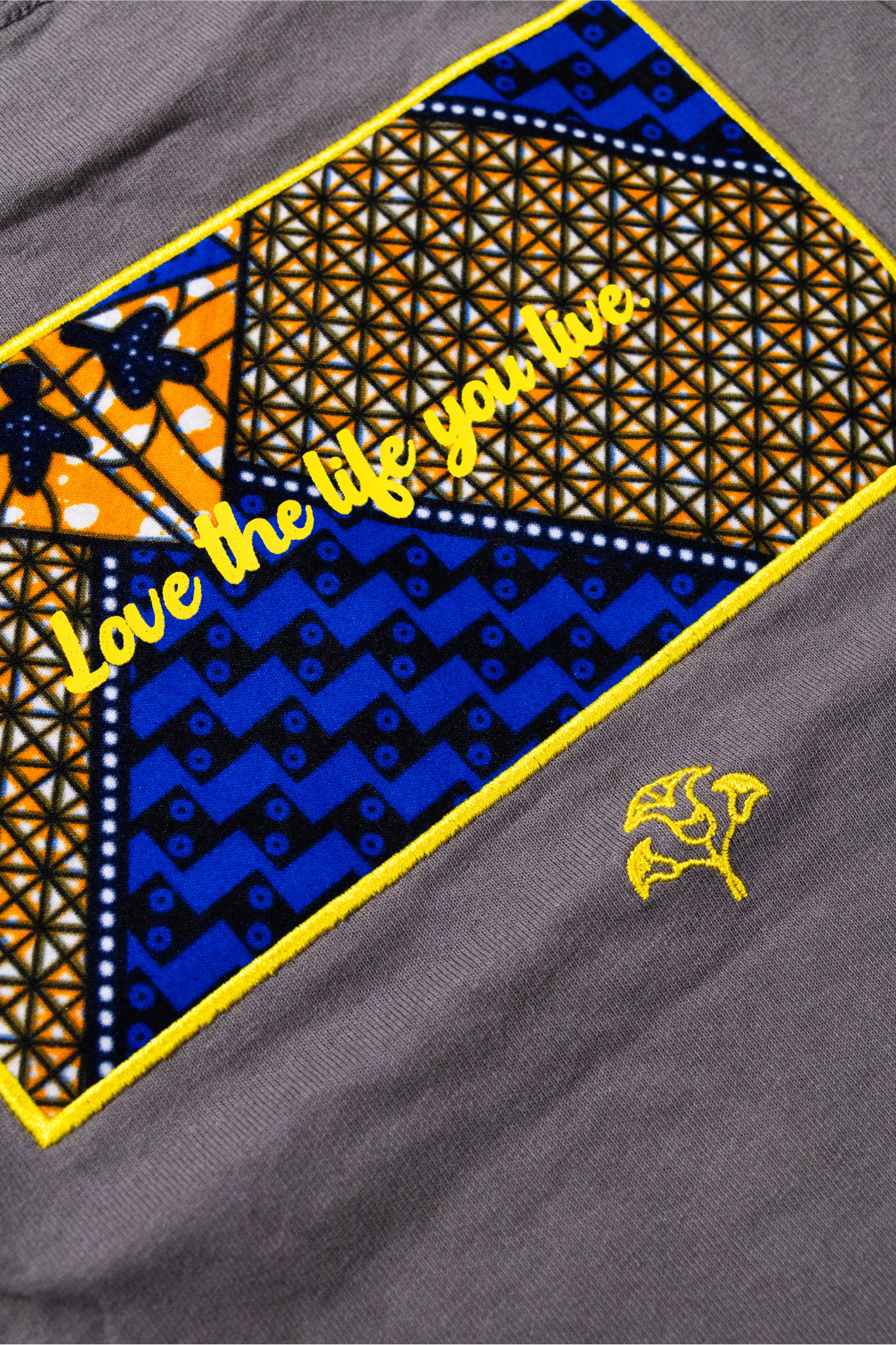 【moyan ecri× StyleReborn】【Kids S-size】パッチ刺繍 T-Shirt Kind of quiet