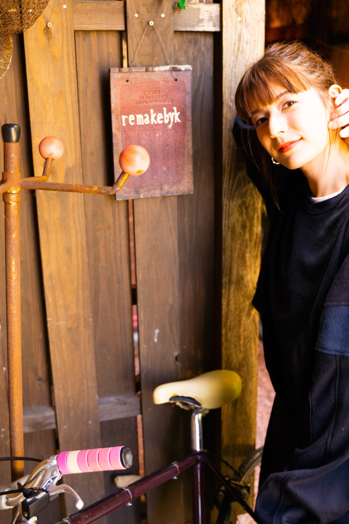 【REMAKEBYK×StyleReborn】Remake Cropped Sweat Black&Navy