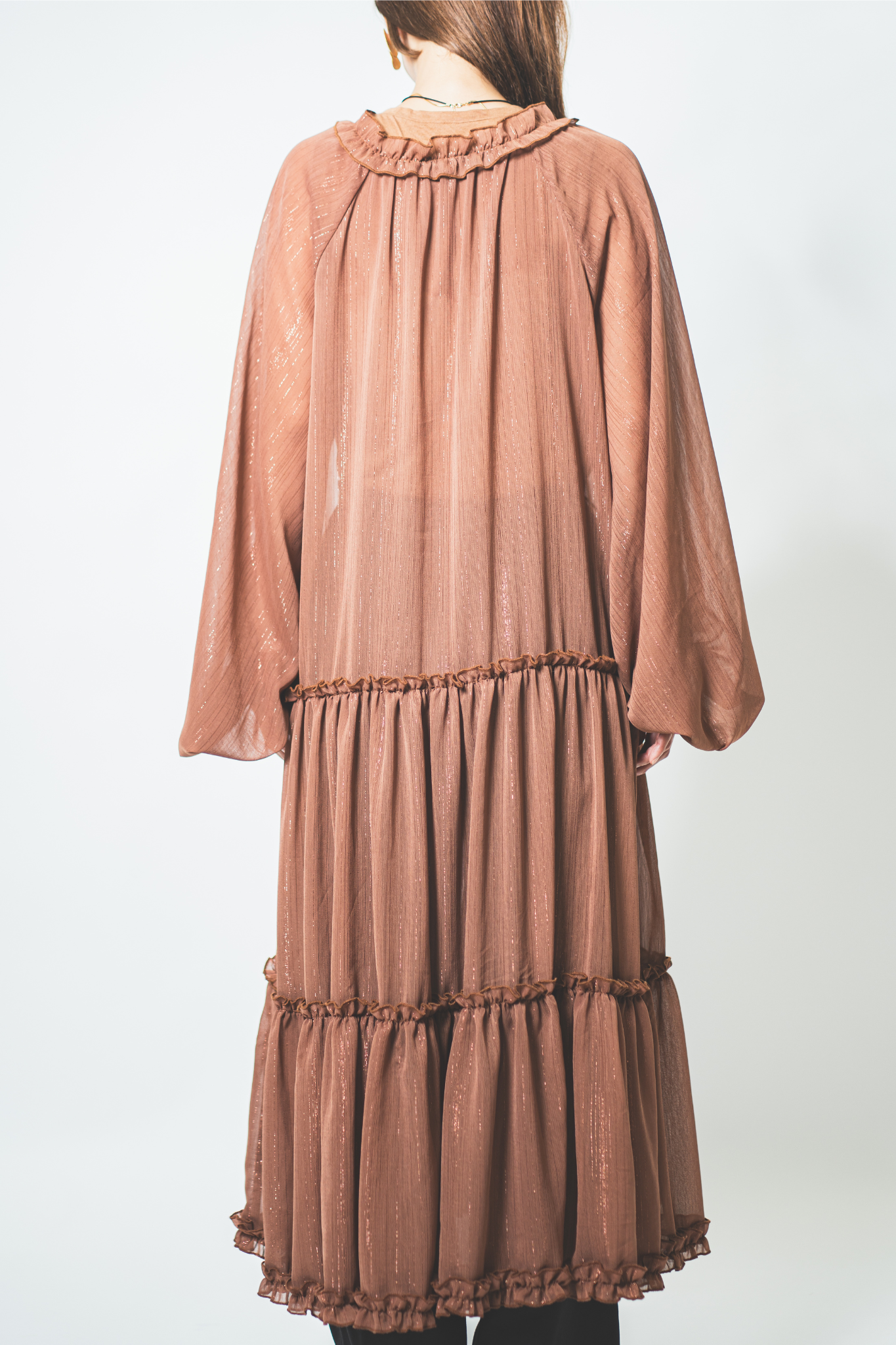 【Suu×SAAAGE boutique】ラメシアーワンピース Brown