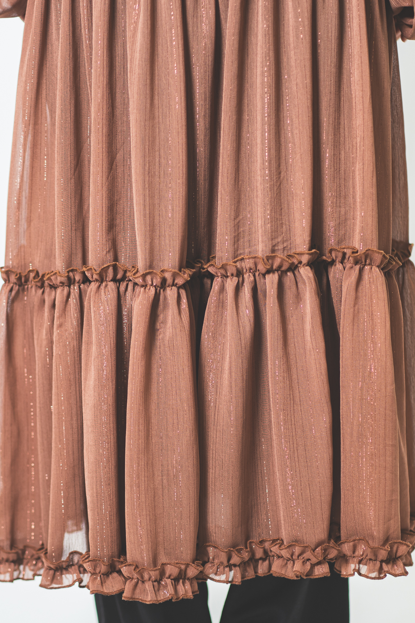 【Suu×SAAAGE boutique】ラメシアーワンピース Brown