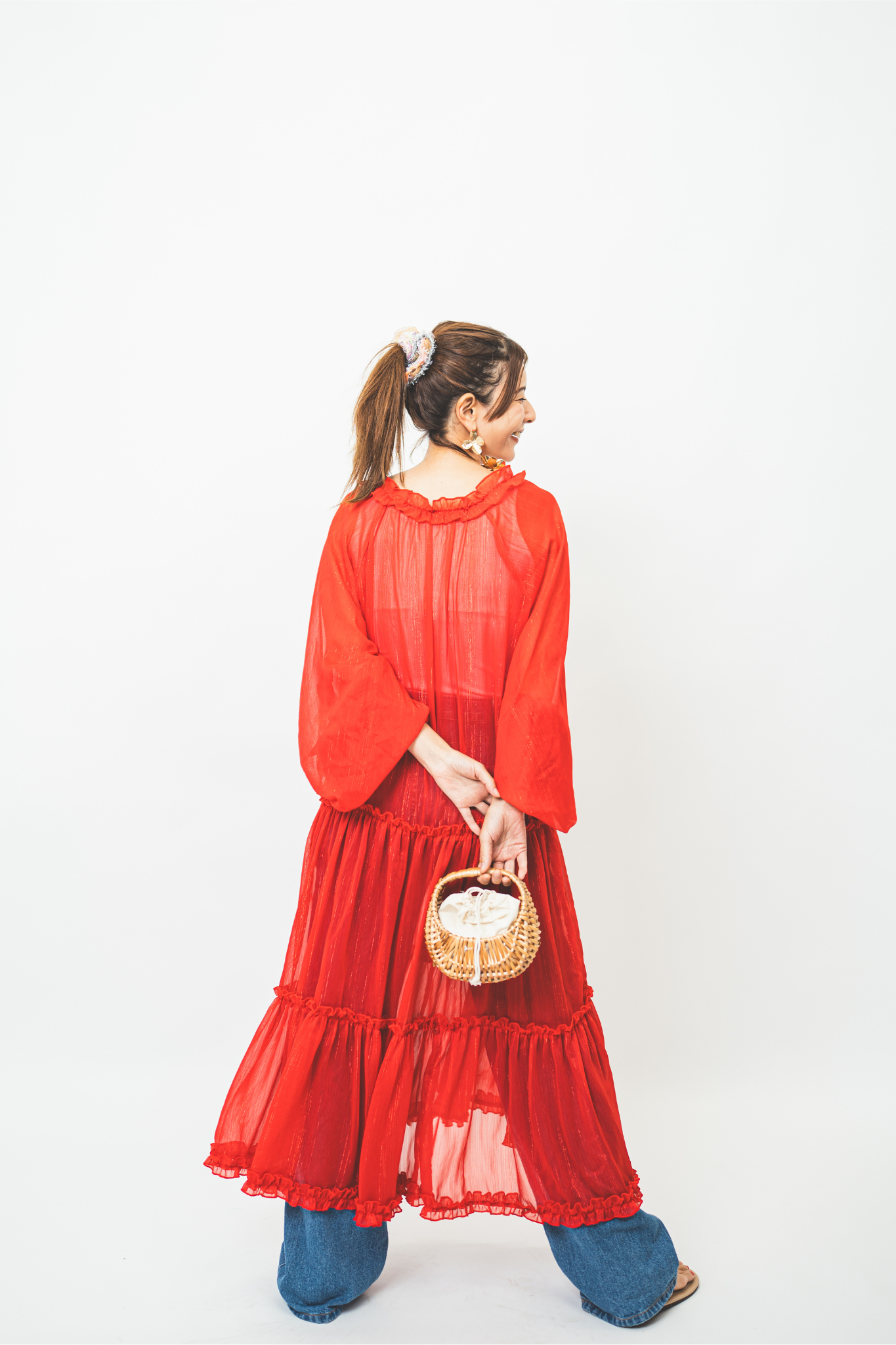 【Suu×SAAAGE boutique】ラメシアーワンピース Red