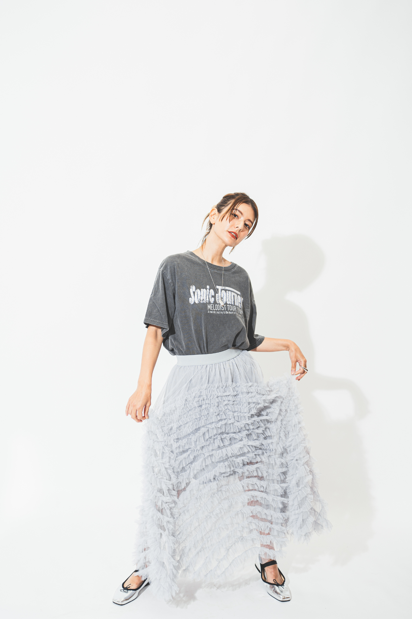【Suu×SAAAGE boutique】Tulle Skirt Gray