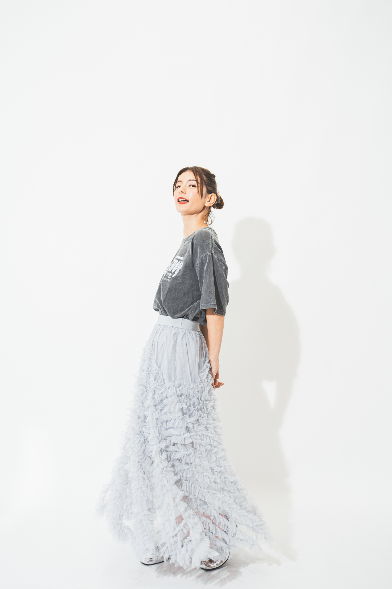 【Suu×SAAAGE boutique】Tulle Skirt Gray