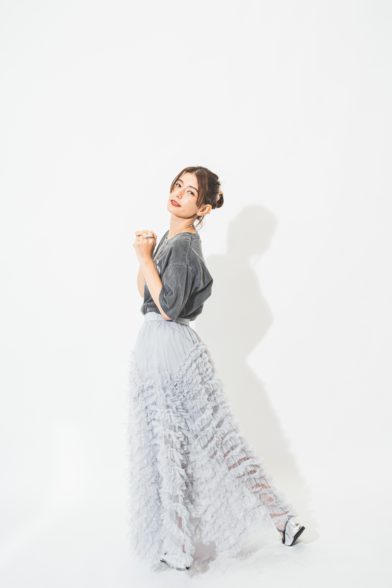 【Suu×SAAAGE boutique】Tulle Skirt Gray