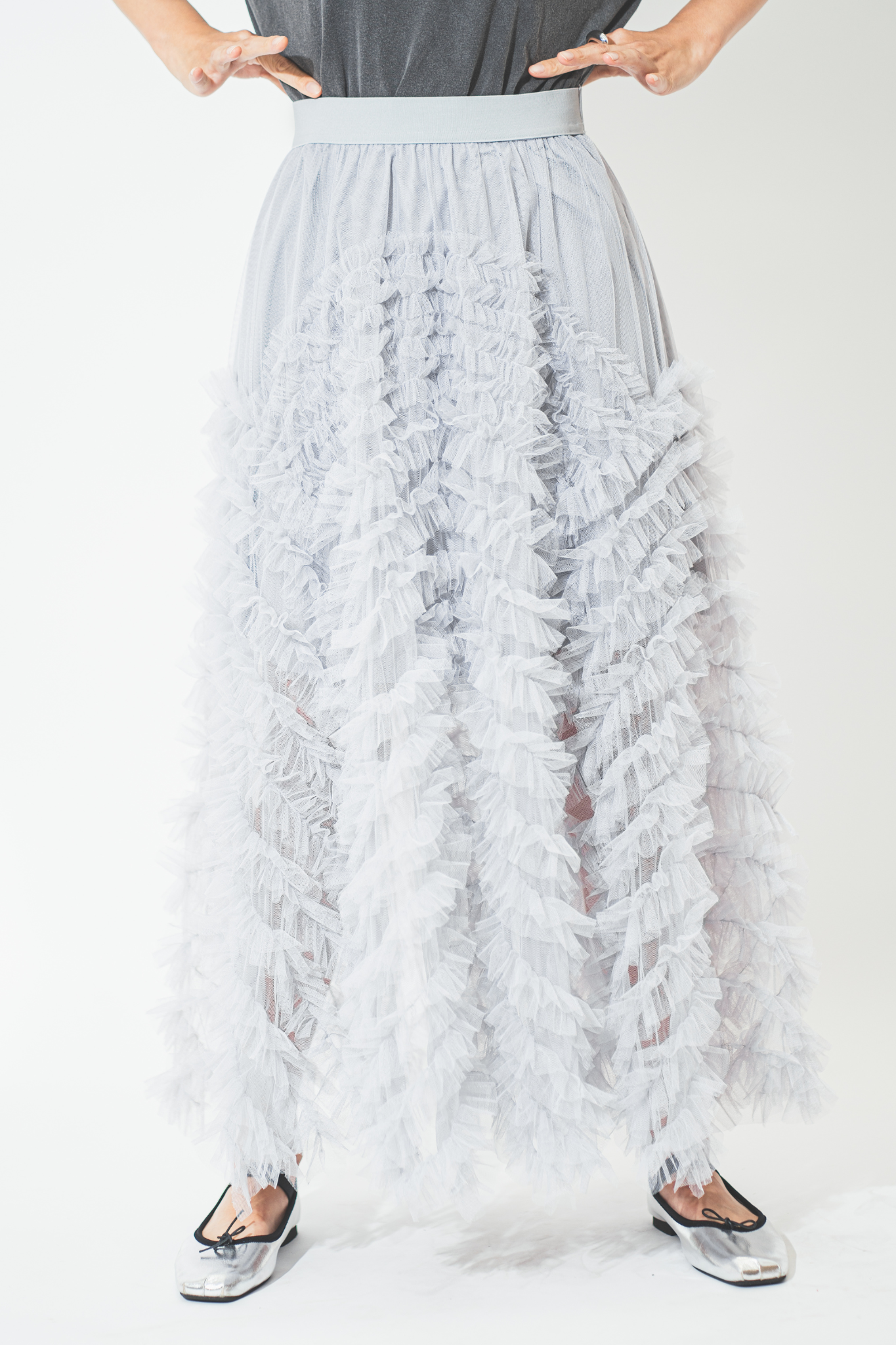 【Suu×SAAAGE boutique】Tulle Skirt Gray