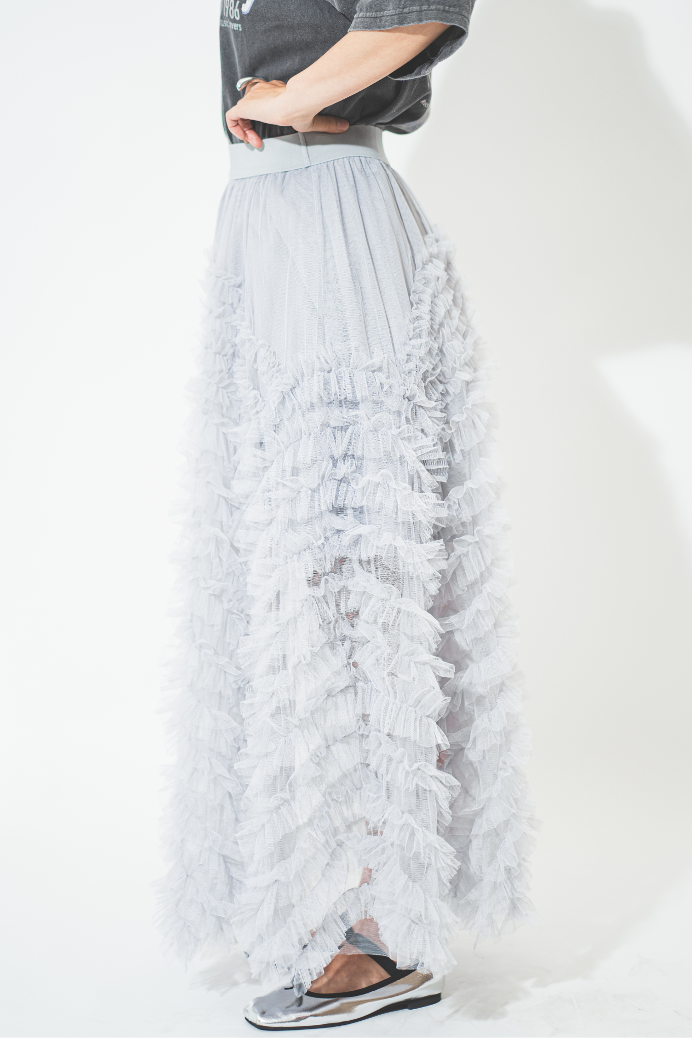 【Suu×SAAAGE boutique】Tulle Skirt Gray