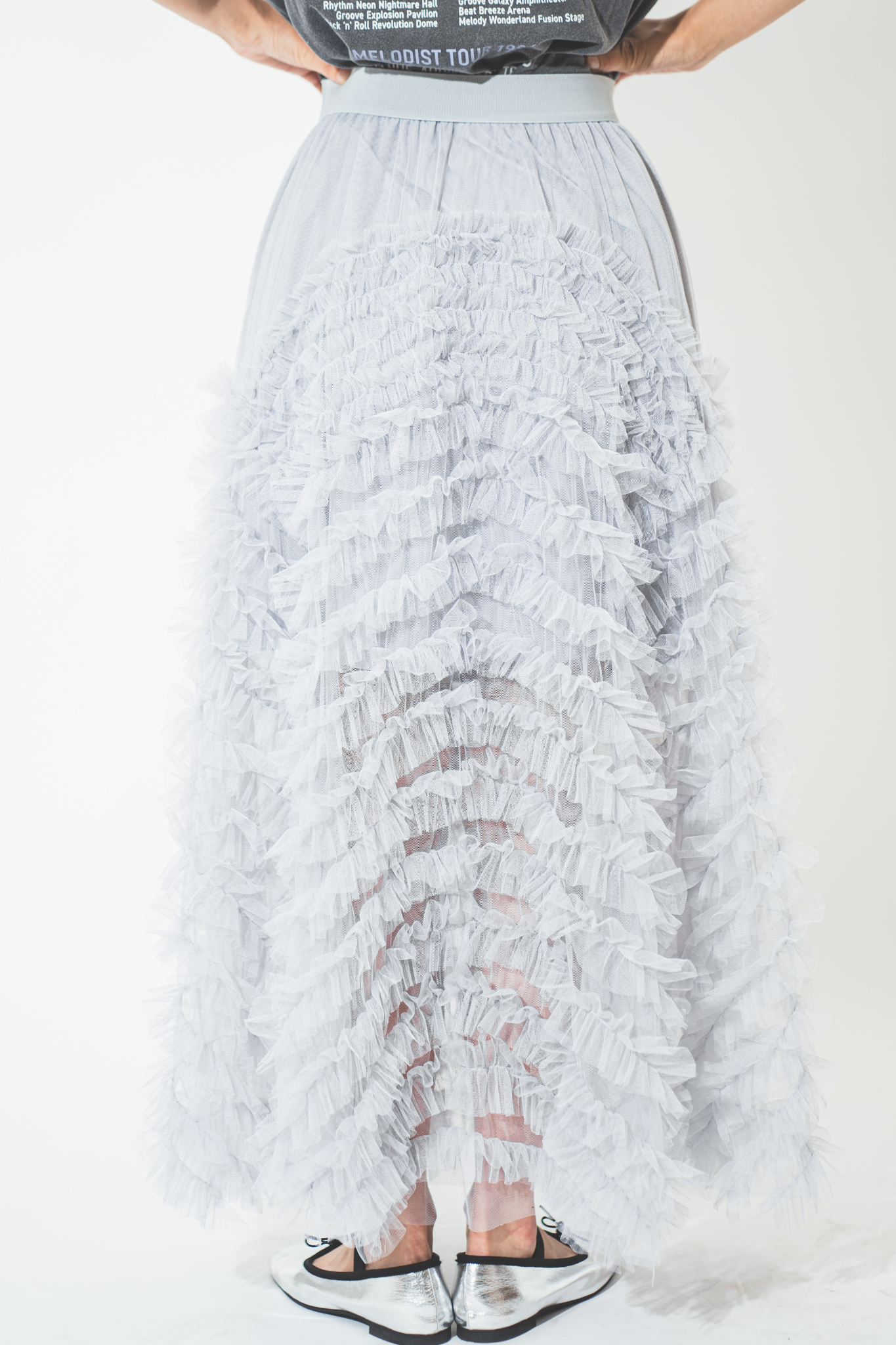 【Suu×SAAAGE boutique】Tulle Skirt Gray