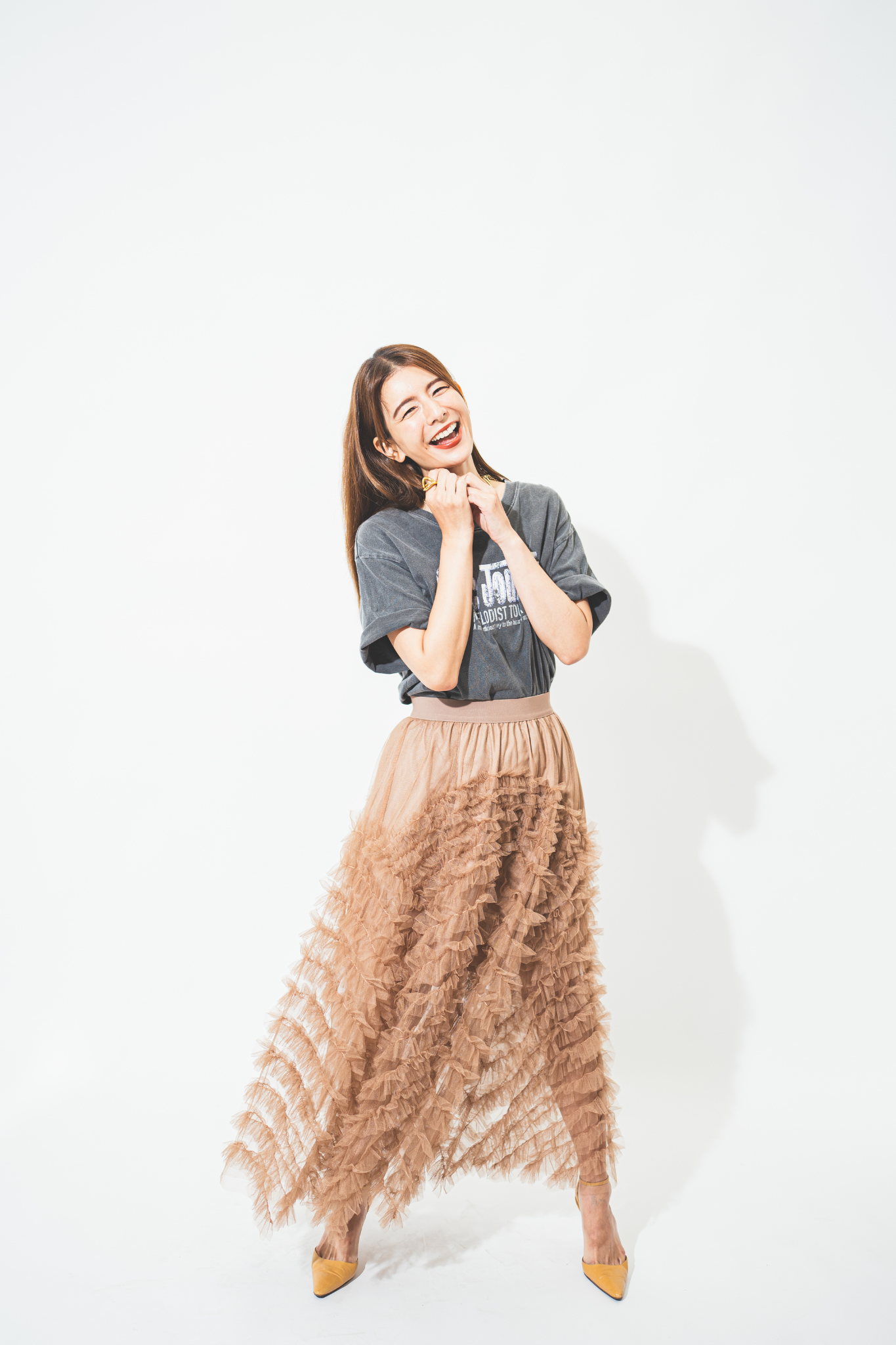 【Suu×SAAAGE boutique】Tulle Skirt Beige