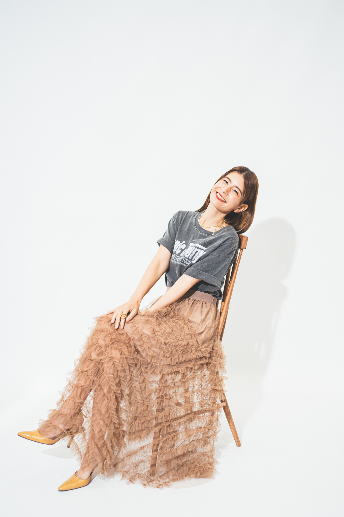 【Suu×SAAAGE boutique】Tulle Skirt Beige