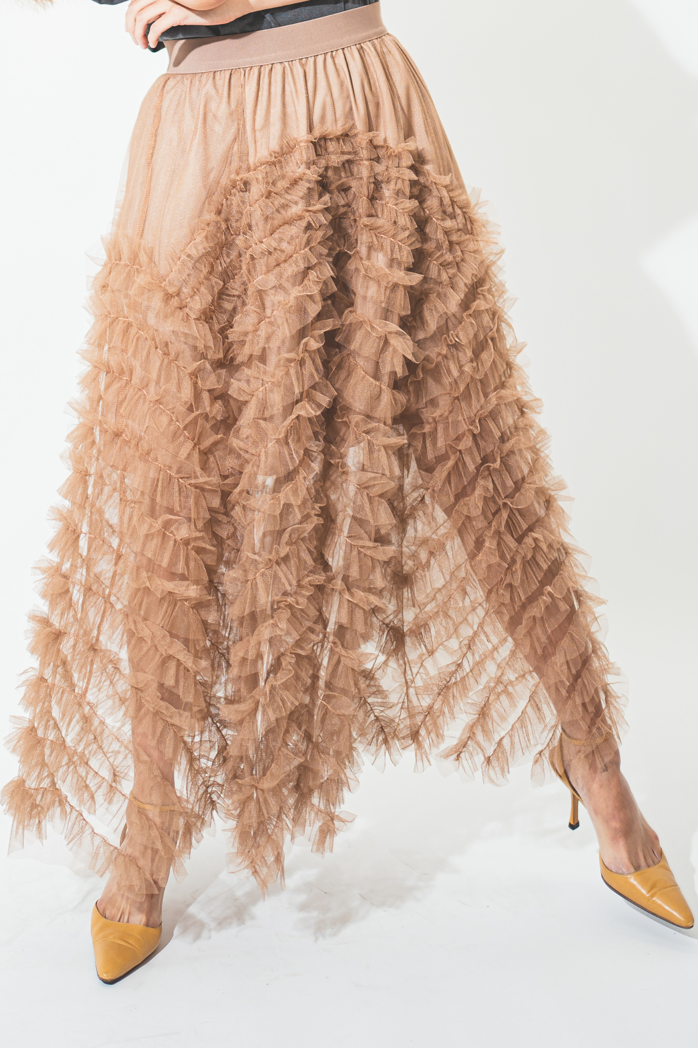 【Suu×SAAAGE boutique】Tulle Skirt Beige