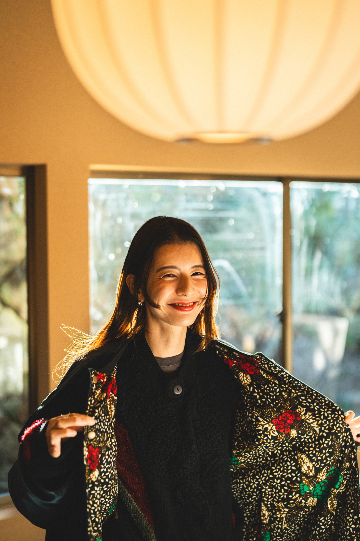 【moyan ecri×StyleReborn】AFRICA REVERSIBLE VELOUR BLOUSON Black Beauty