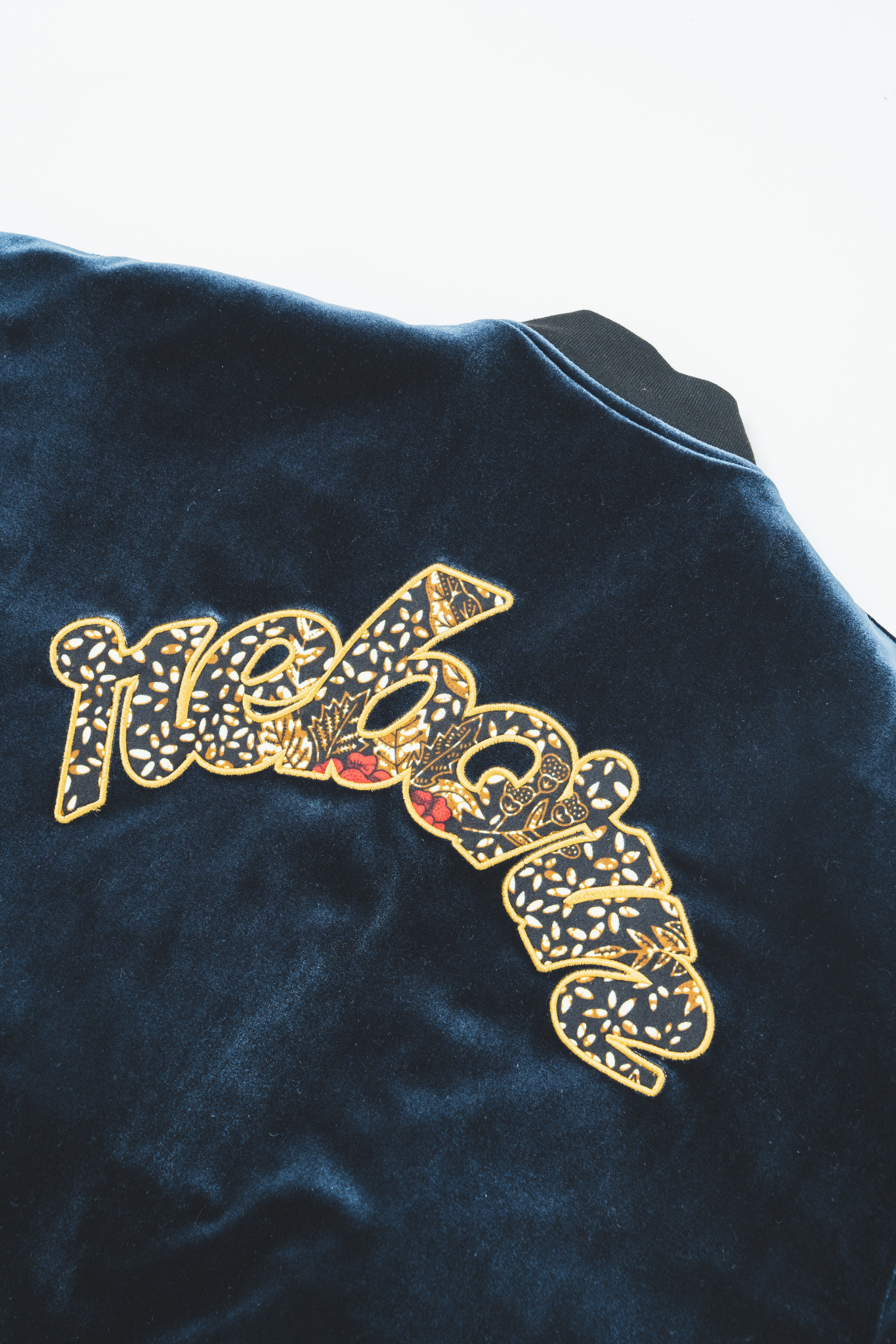 【moyan ecri×StyleReborn】AFRICA REVERSIBLE VELOUR BLOUSON Black Beauty