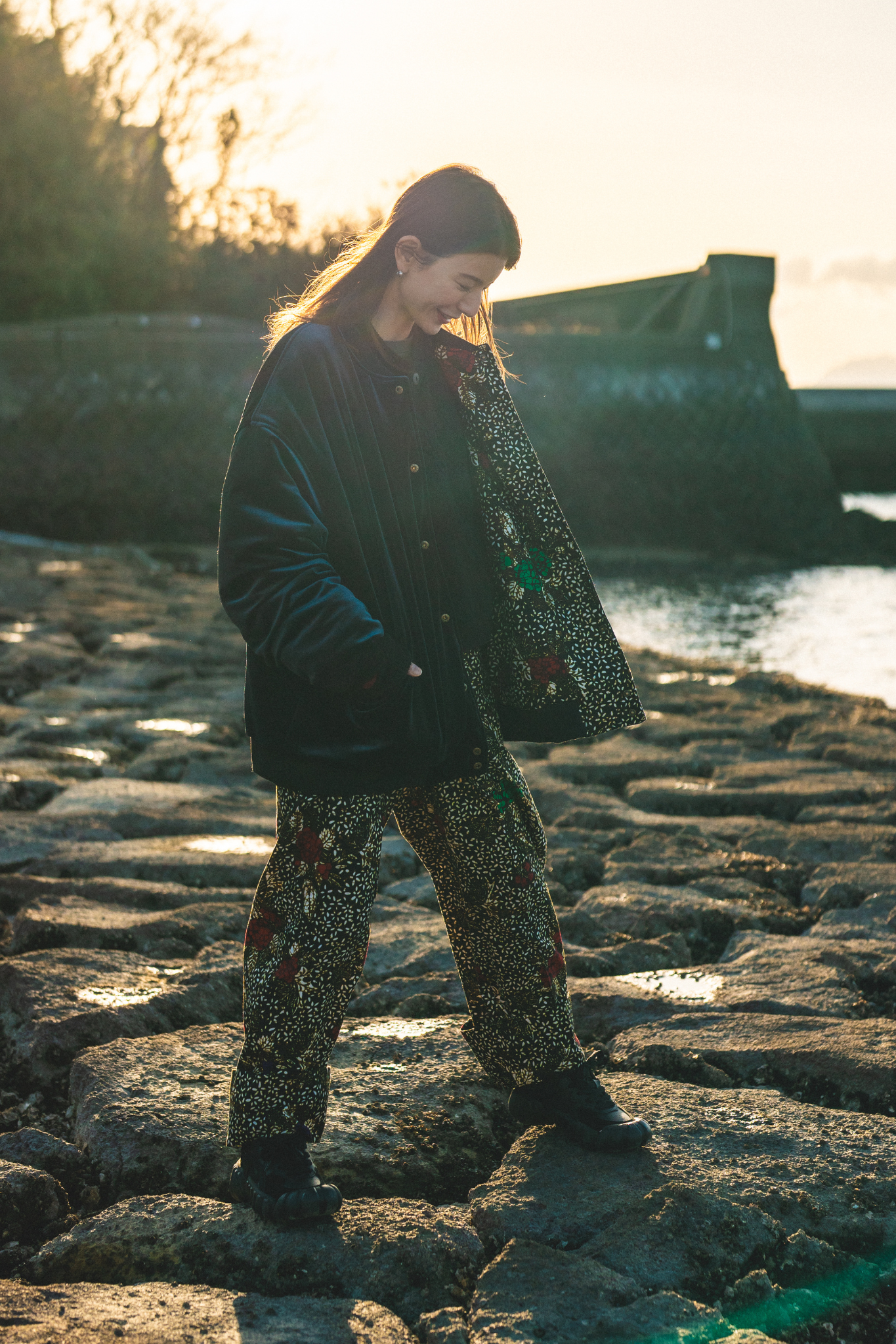 【moyan ecri× StyleReborn】ROLL UP PANTS Black Beauty