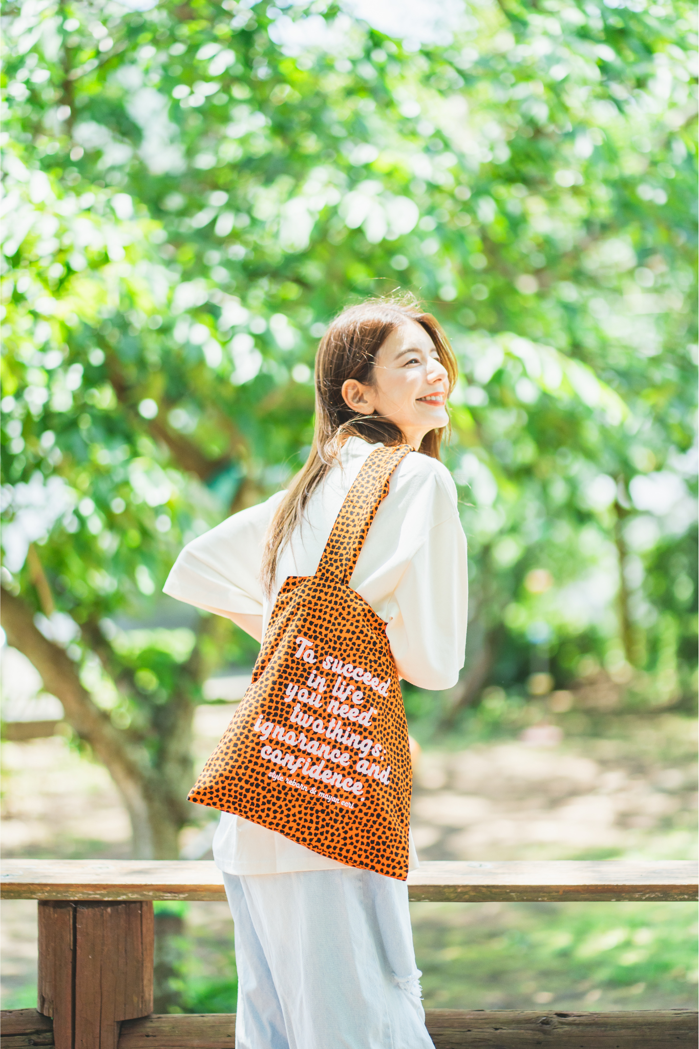 【moyan ecri× StyleReborn】message Tote bag Cheetah