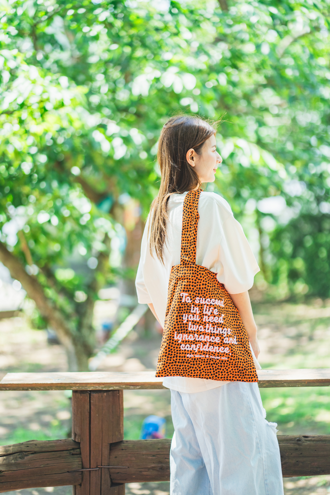 【moyan ecri× StyleReborn】message Tote bag Cheetah
