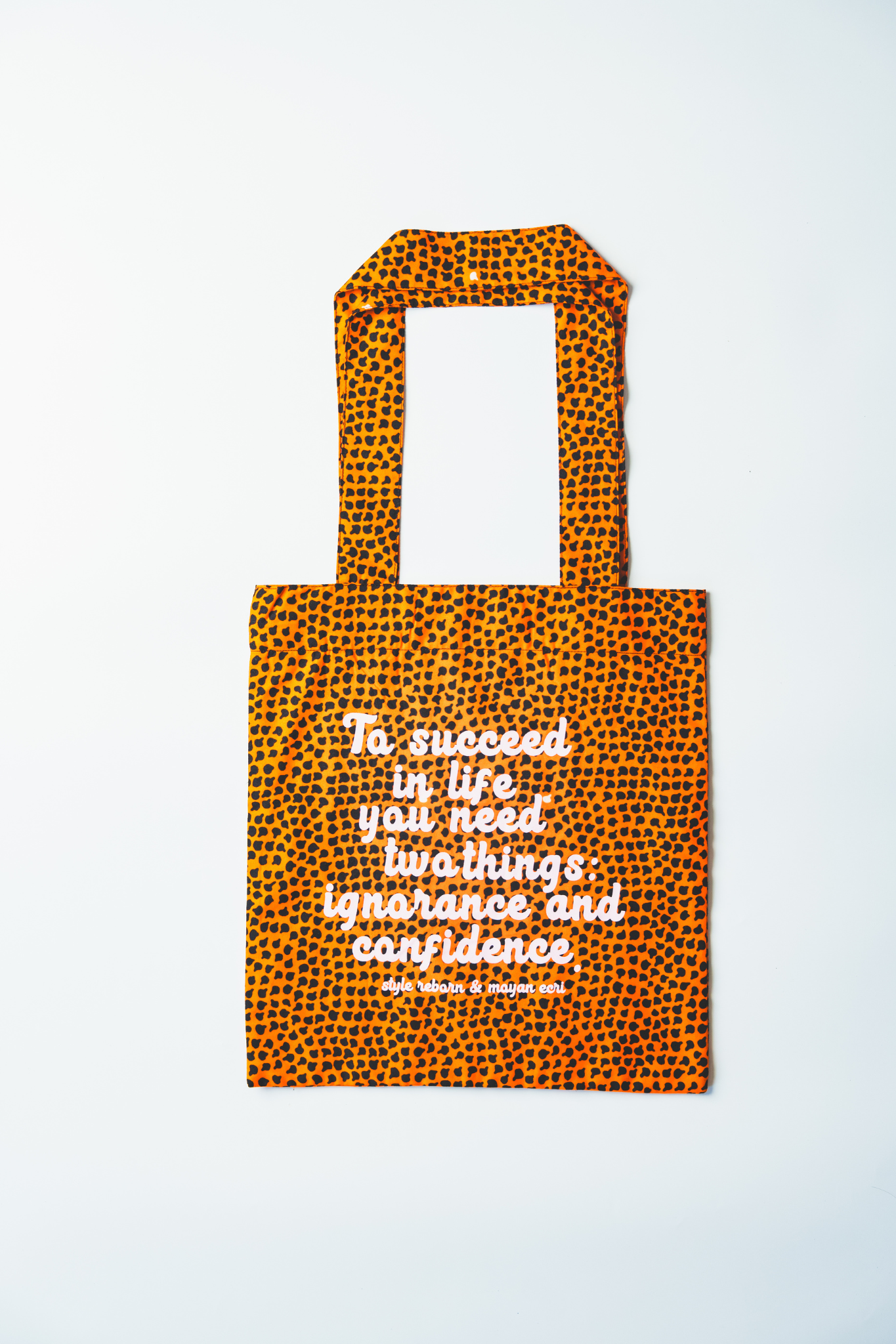 【moyan ecri× StyleReborn】message Tote bag Cheetah