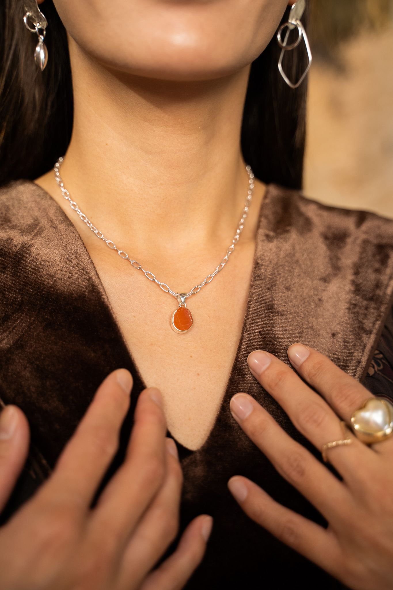 【nanan bijouxxx×StyleReborn】Together Stone Collection Mexico Fire Opal