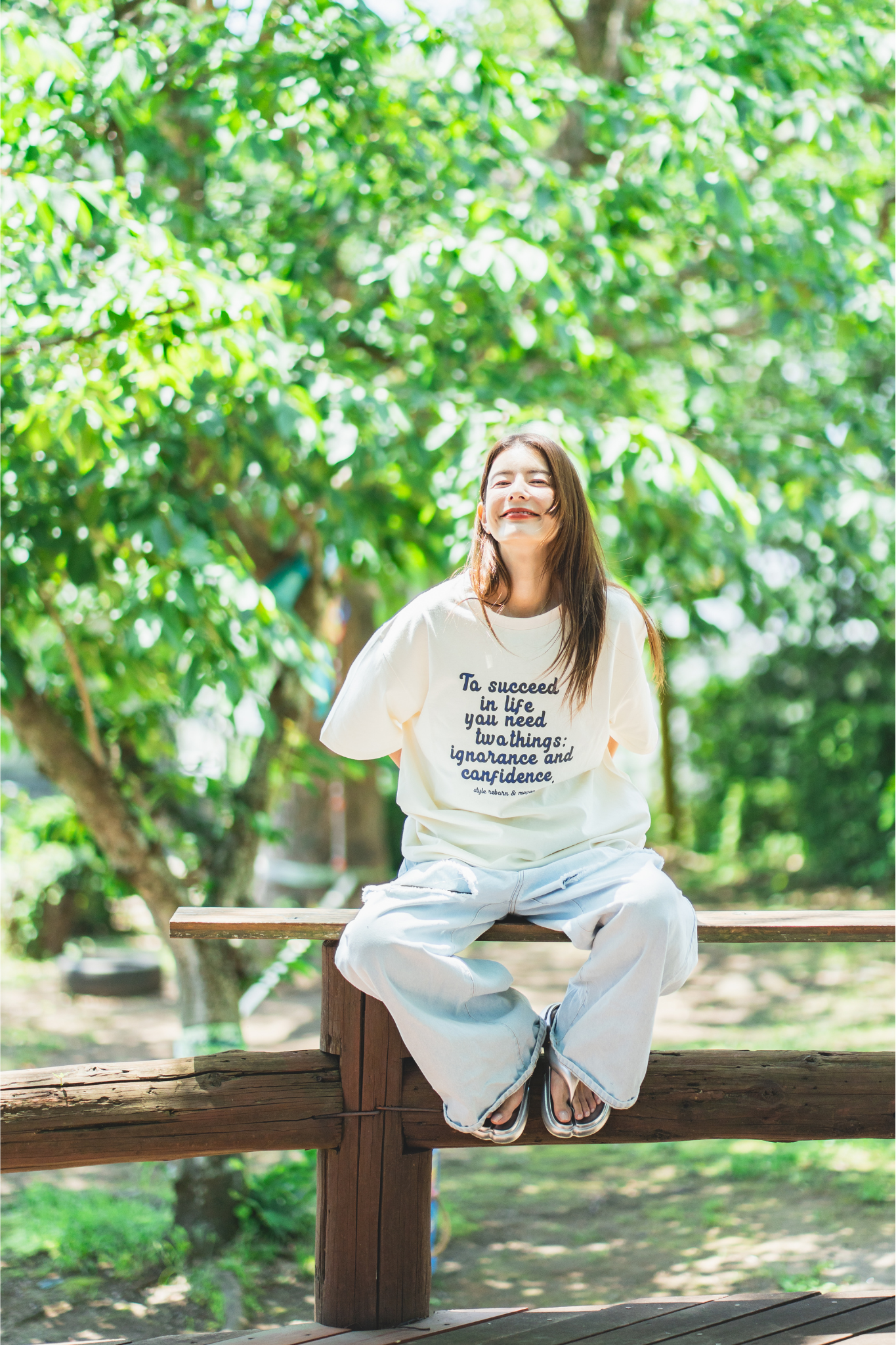 【moyan ecri× StyleReborn】Message T-shirts Off White