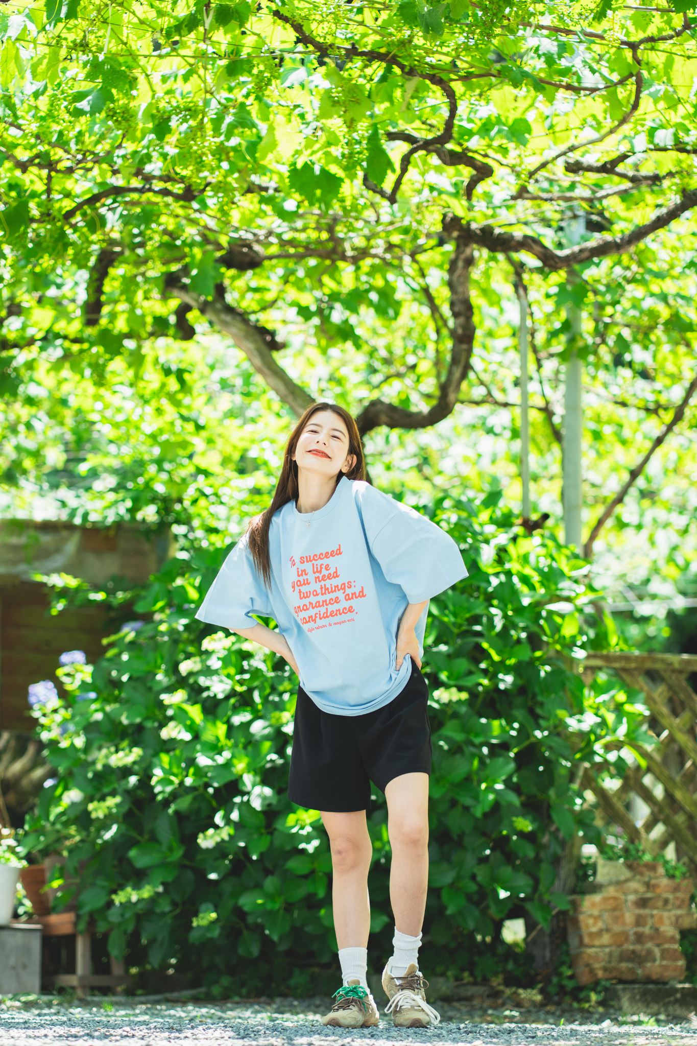 【moyan ecri× StyleReborn】Message T-shirts Sax