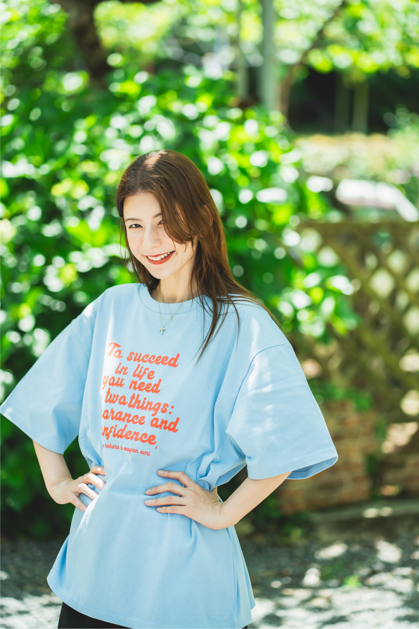 【moyan ecri× StyleReborn】Message T-shirts Sax