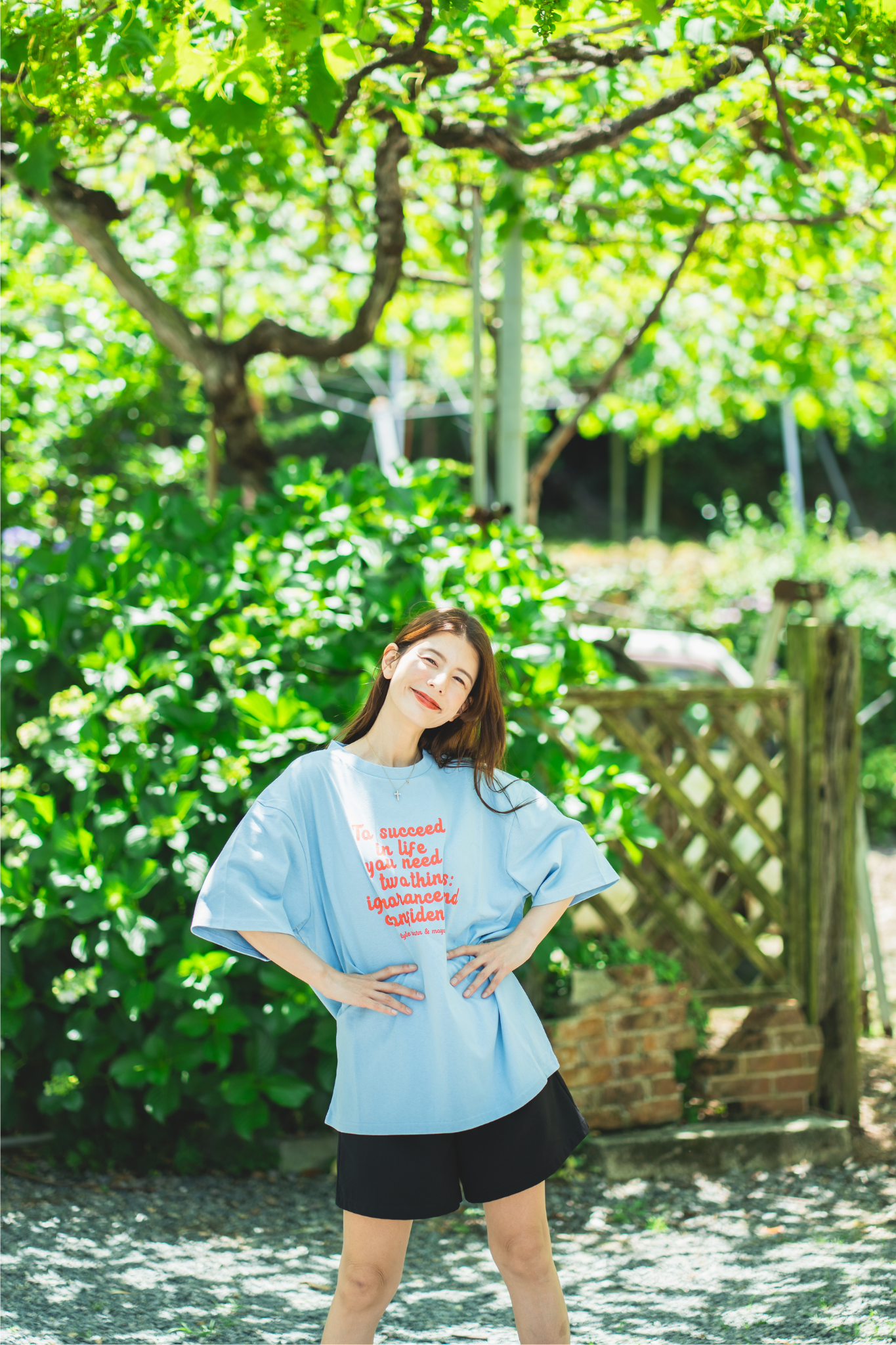 【moyan ecri× StyleReborn】Message T-shirts Sax