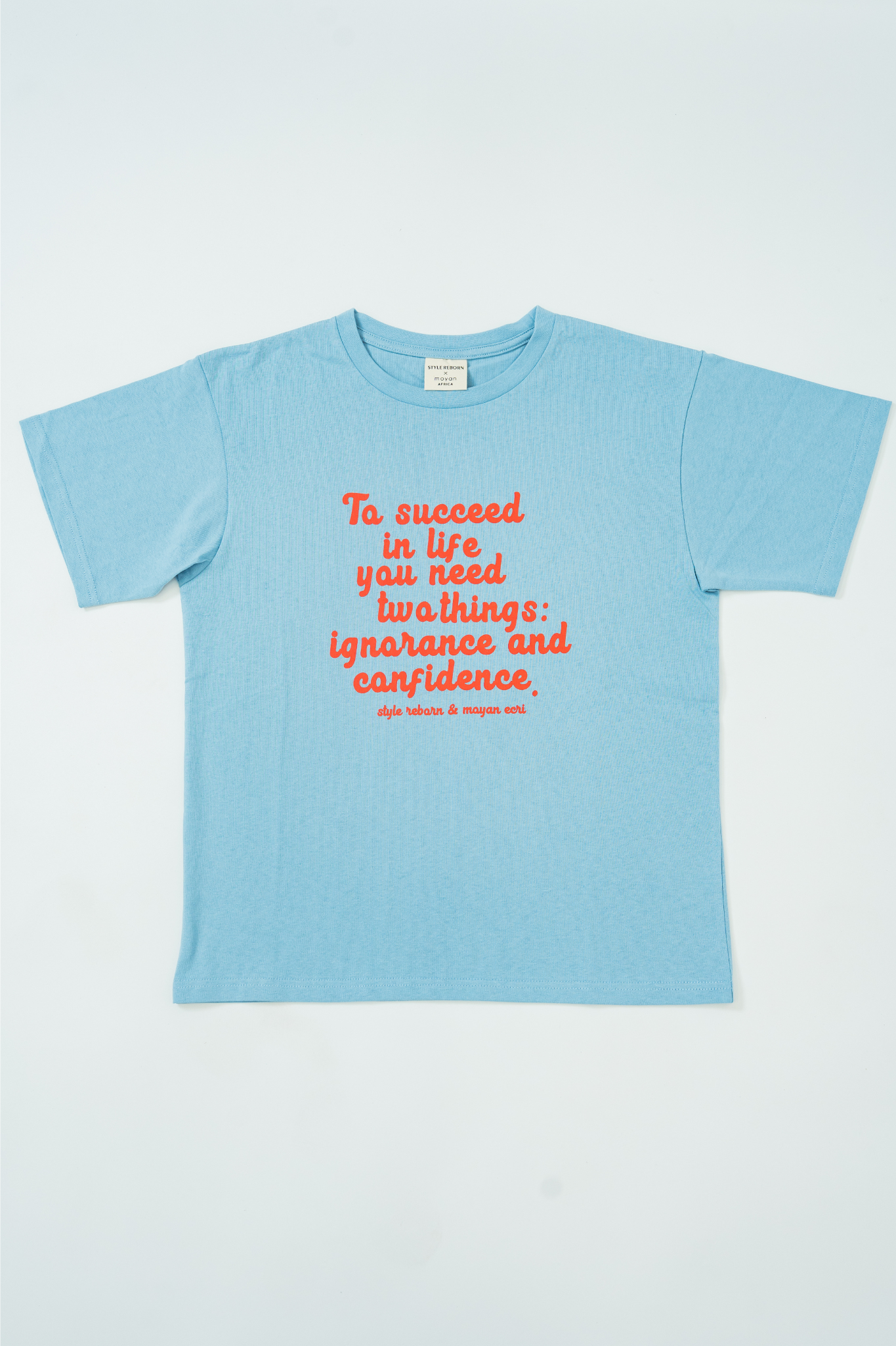 【moyan ecri× StyleReborn】Message T-shirts Sax