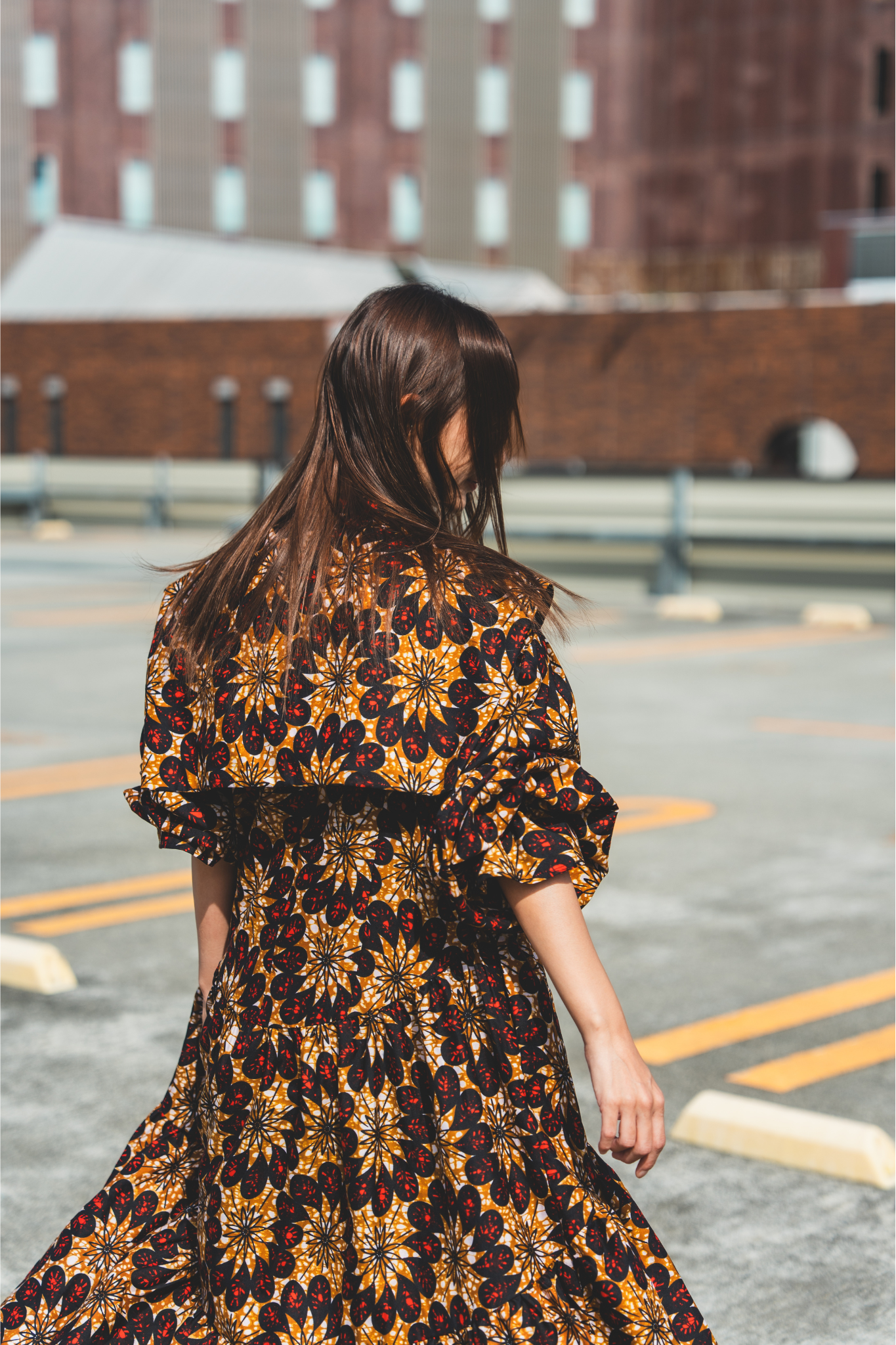 【moyan ecri× StyleReborn】AFRICA付け衿付きボリュームワンピース