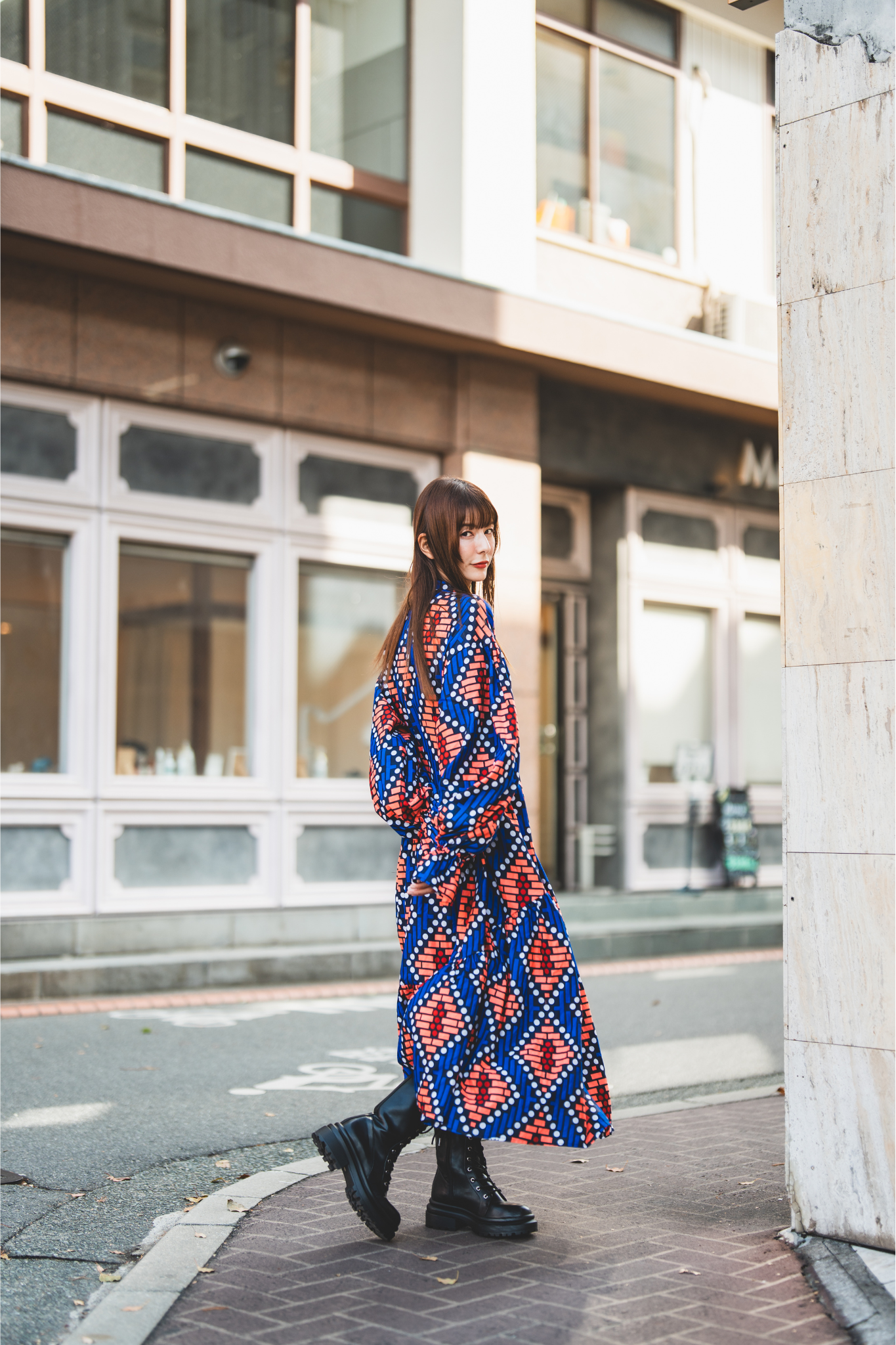 【moyan ecri× StyleReborn】AFRICA付け衿付きボリュームワンピース