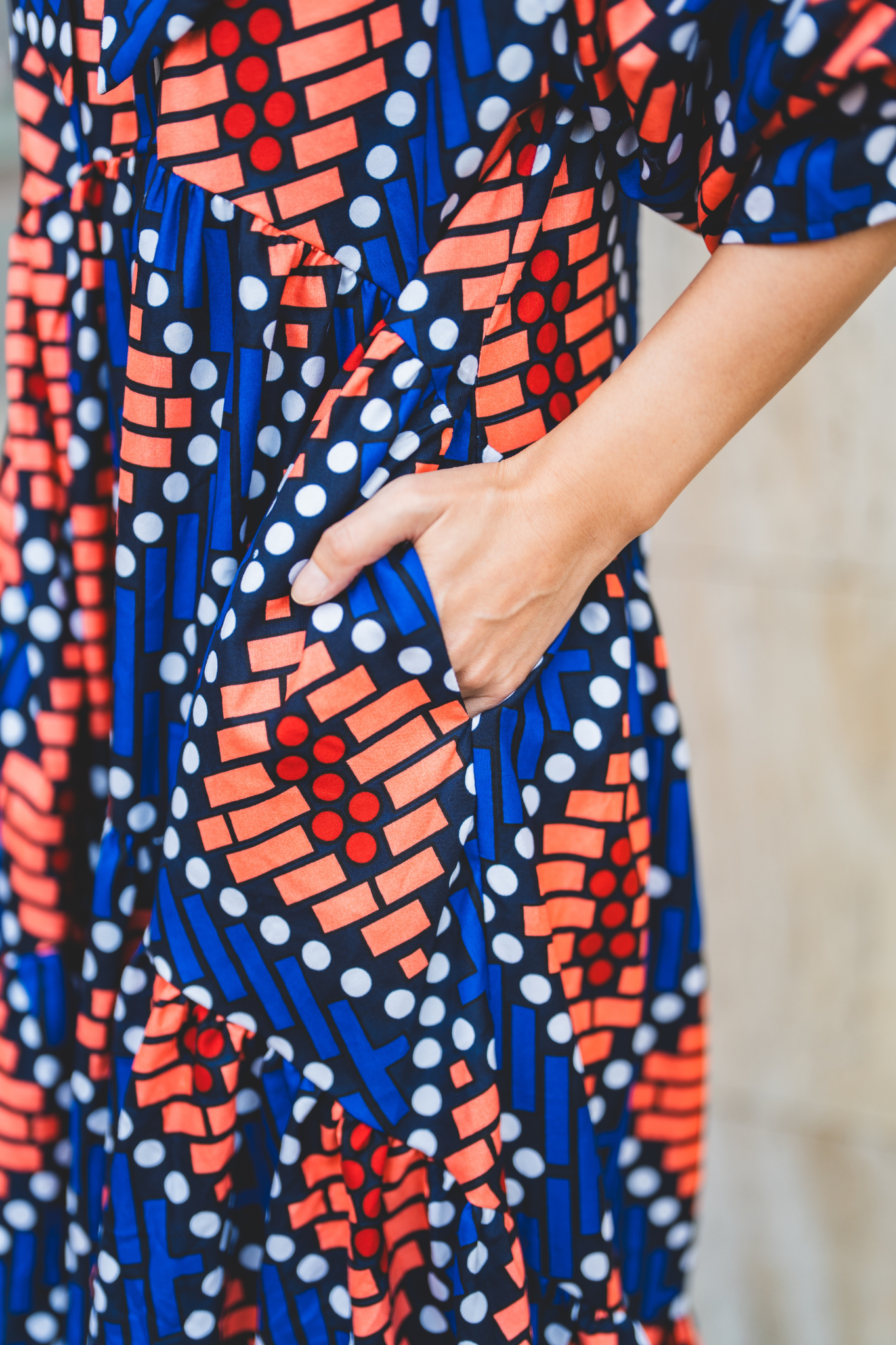 【moyan ecri× StyleReborn】AFRICA付け衿付きボリュームワンピース