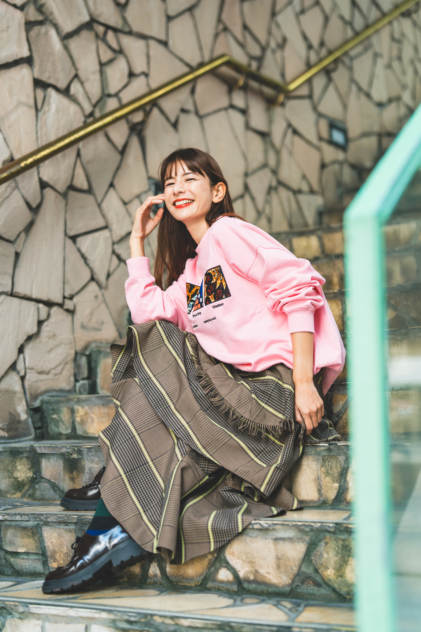 【moyan ecri× StyleReborn】フロントスクエアパッチ刺繍裏毛POJ