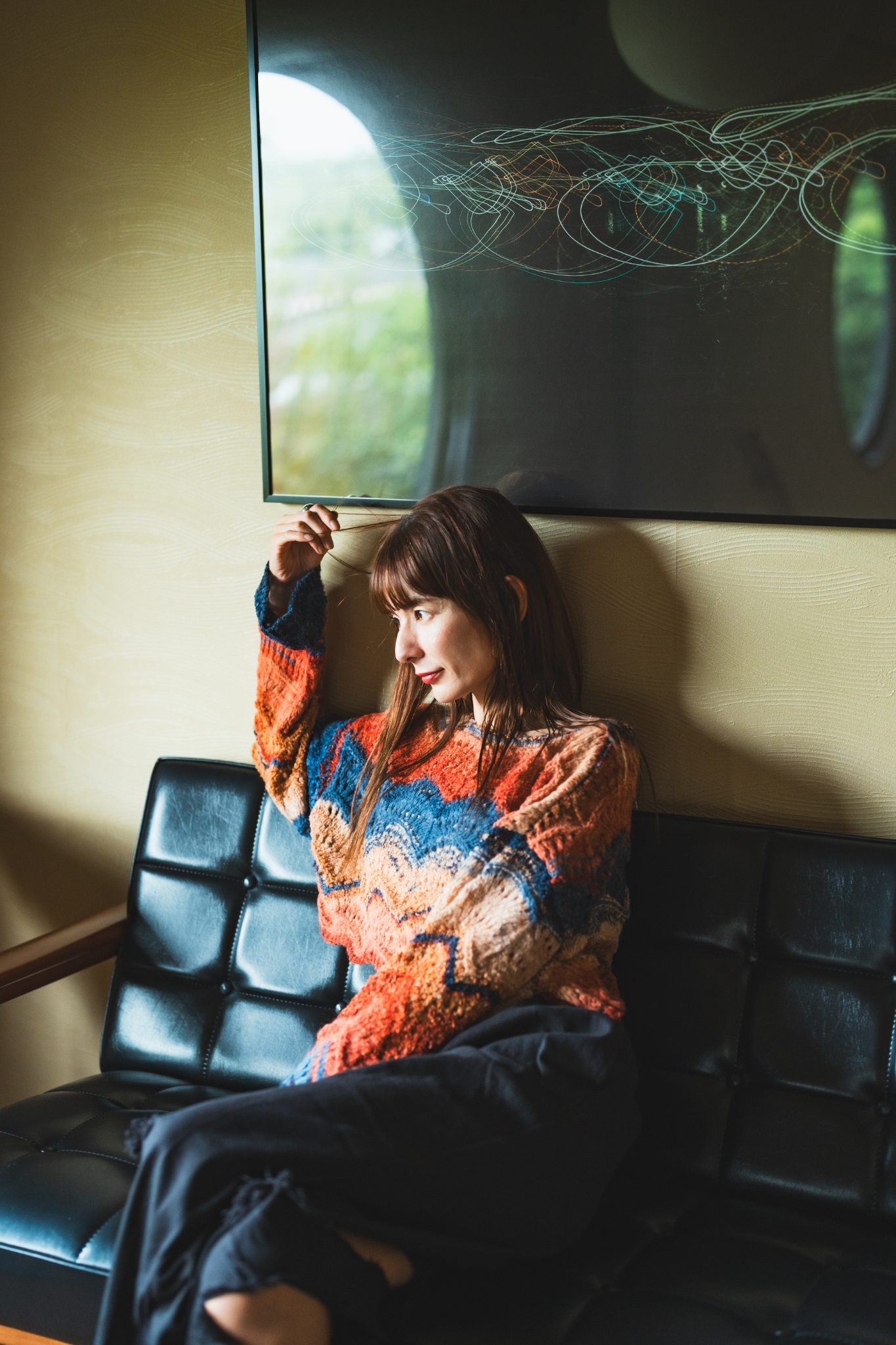 【moyan ecri× StyleReborn】カスリショートニットプルオーバー