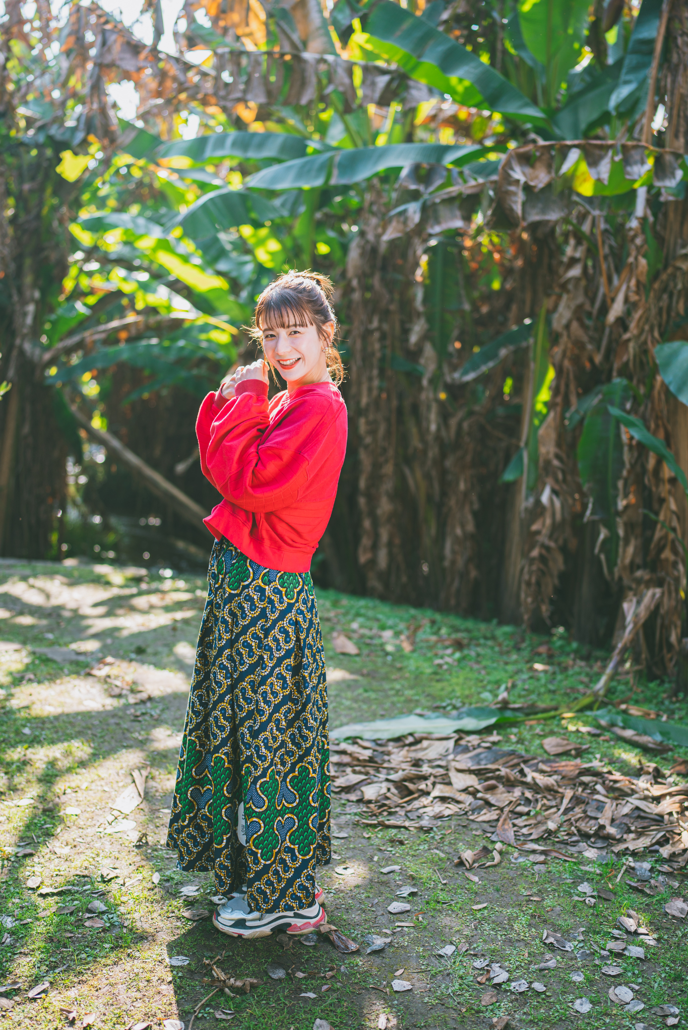 【moyan ecri× StyleReborn】Tuck Flare Skirt CROSS