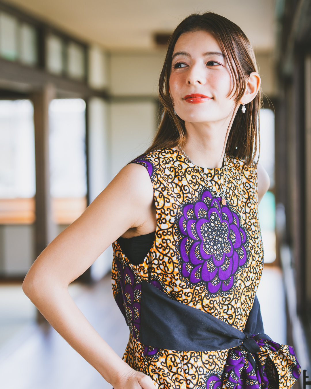 【moyan ecri× StyleReborn】AFRICA BACK OPEN DRESS