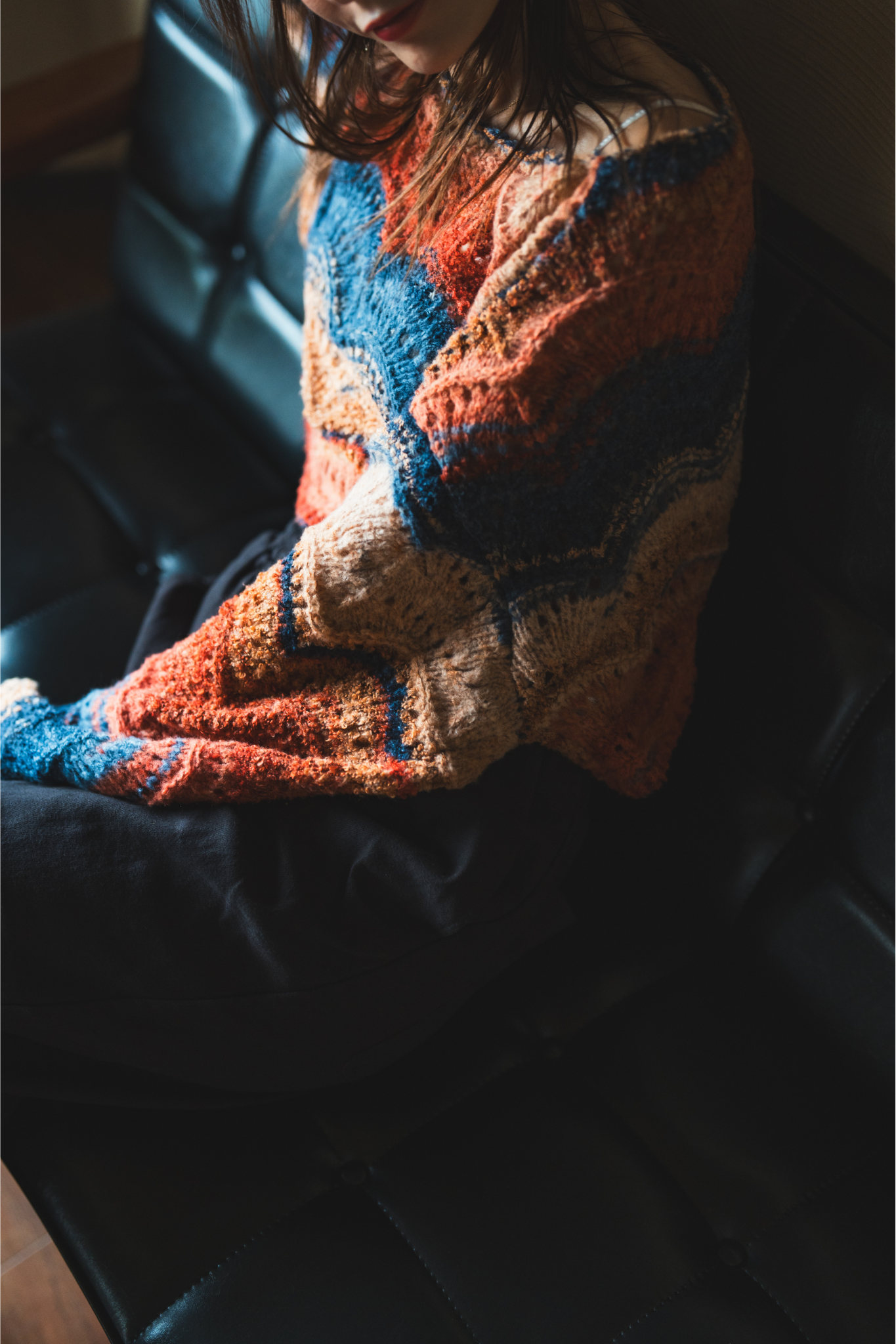 【moyan ecri× StyleReborn】カスリショートニットプルオーバー