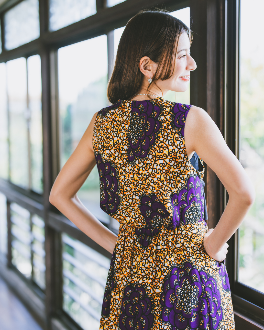 【moyan ecri× StyleReborn】AFRICA BACK OPEN DRESS