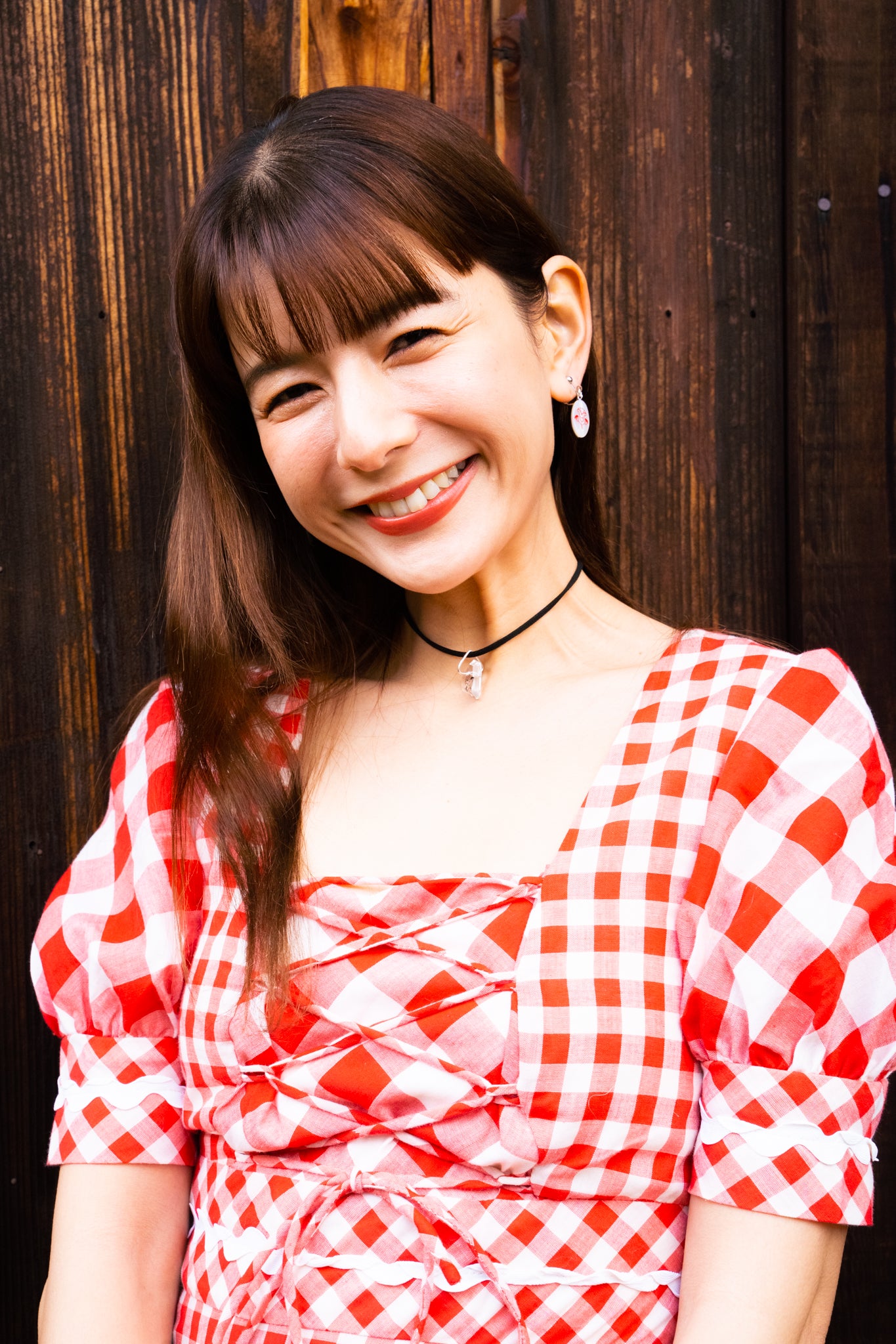 【nanan bijouxxx×StyleReborn】Symbol On Shell Earring Red