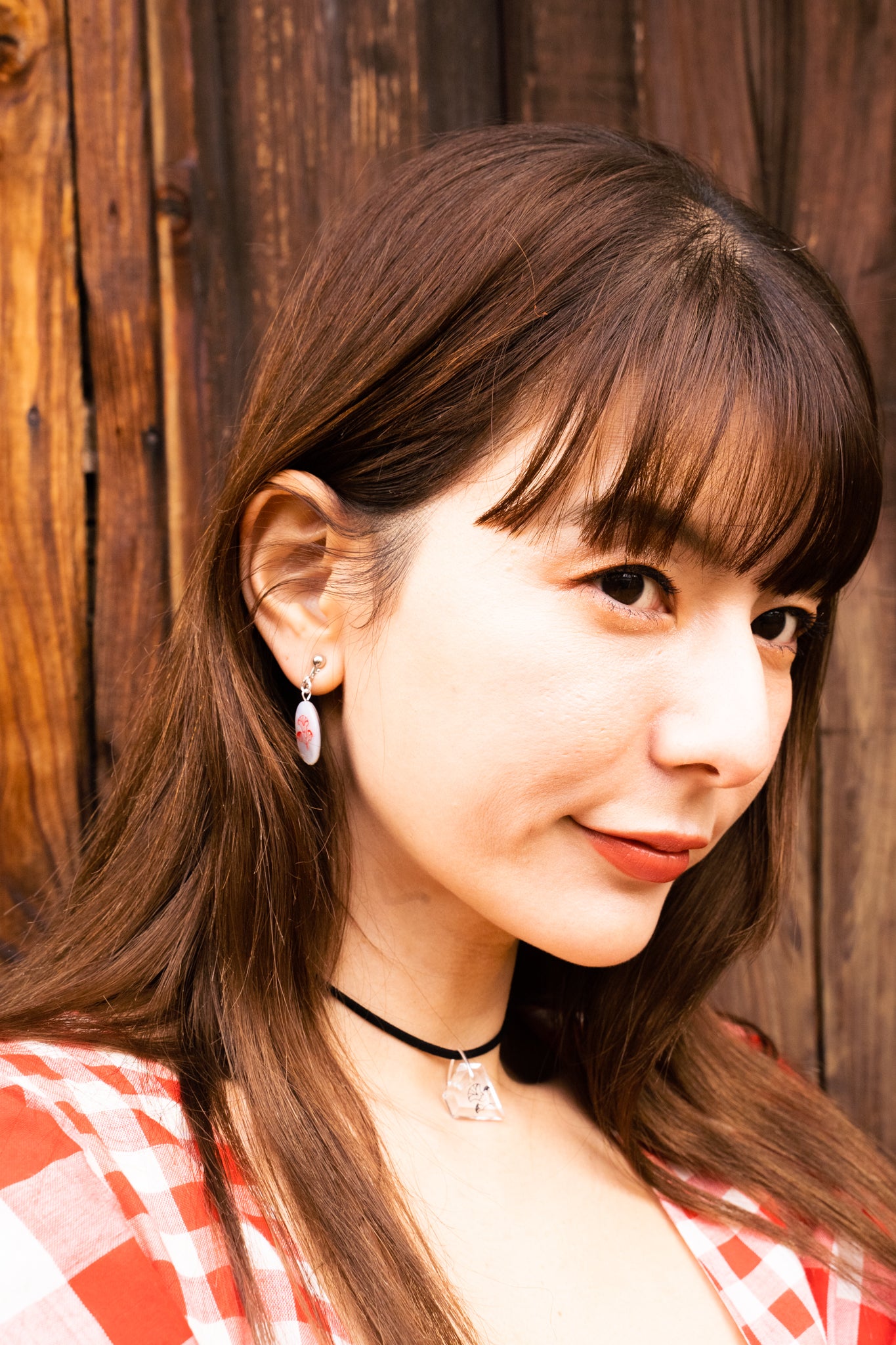 【nanan bijouxxx×StyleReborn】Symbol On Shell Earring Red