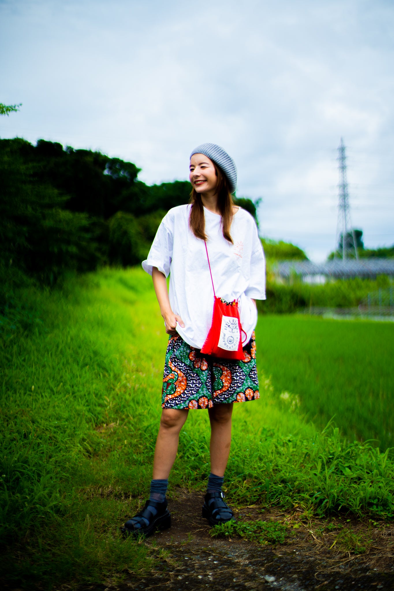 【moyan ecri× StyleReborn】パッチ刺繍 T-Shirt Passionate Pink